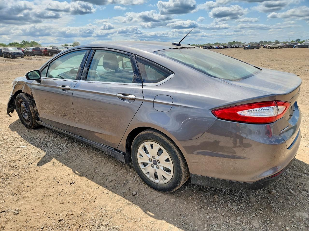 2014 Ford Fusion S Gray vin: 3FA6P0G75ER374108