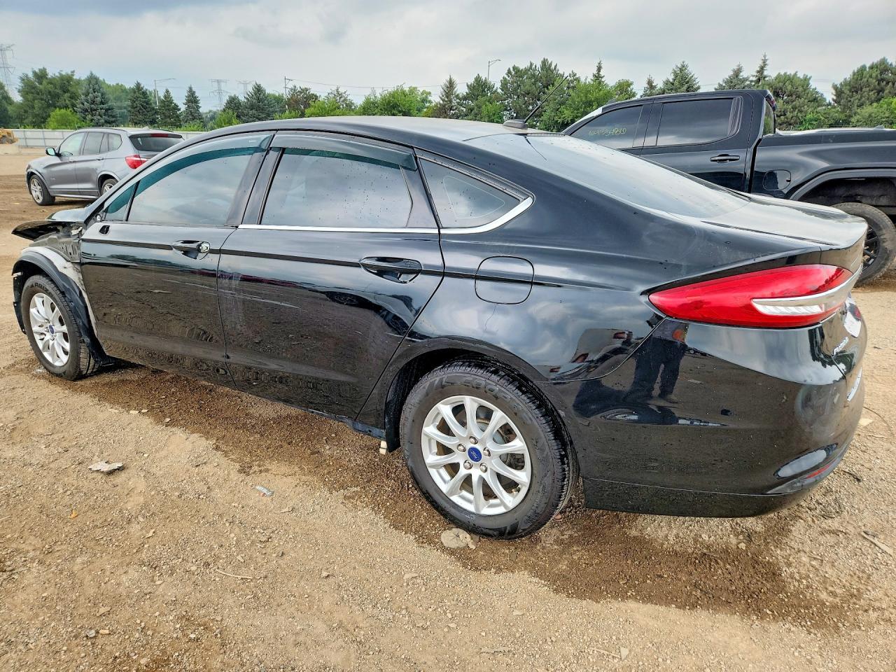 2017 Ford Fusion S Black vin: 3FA6P0G75HR321106