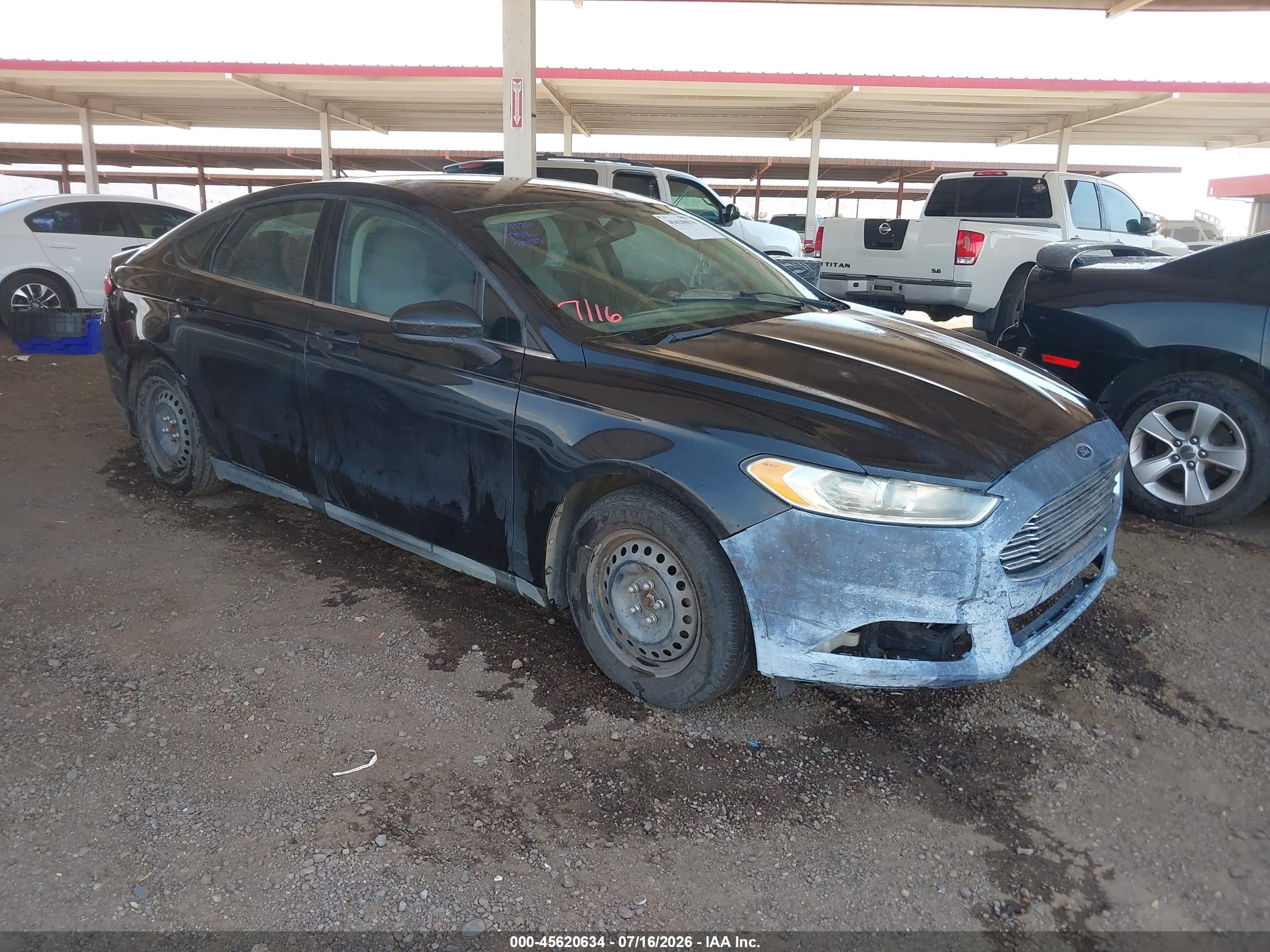 2013 Ford Fusion S Black vin: 3FA6P0G76DR210123