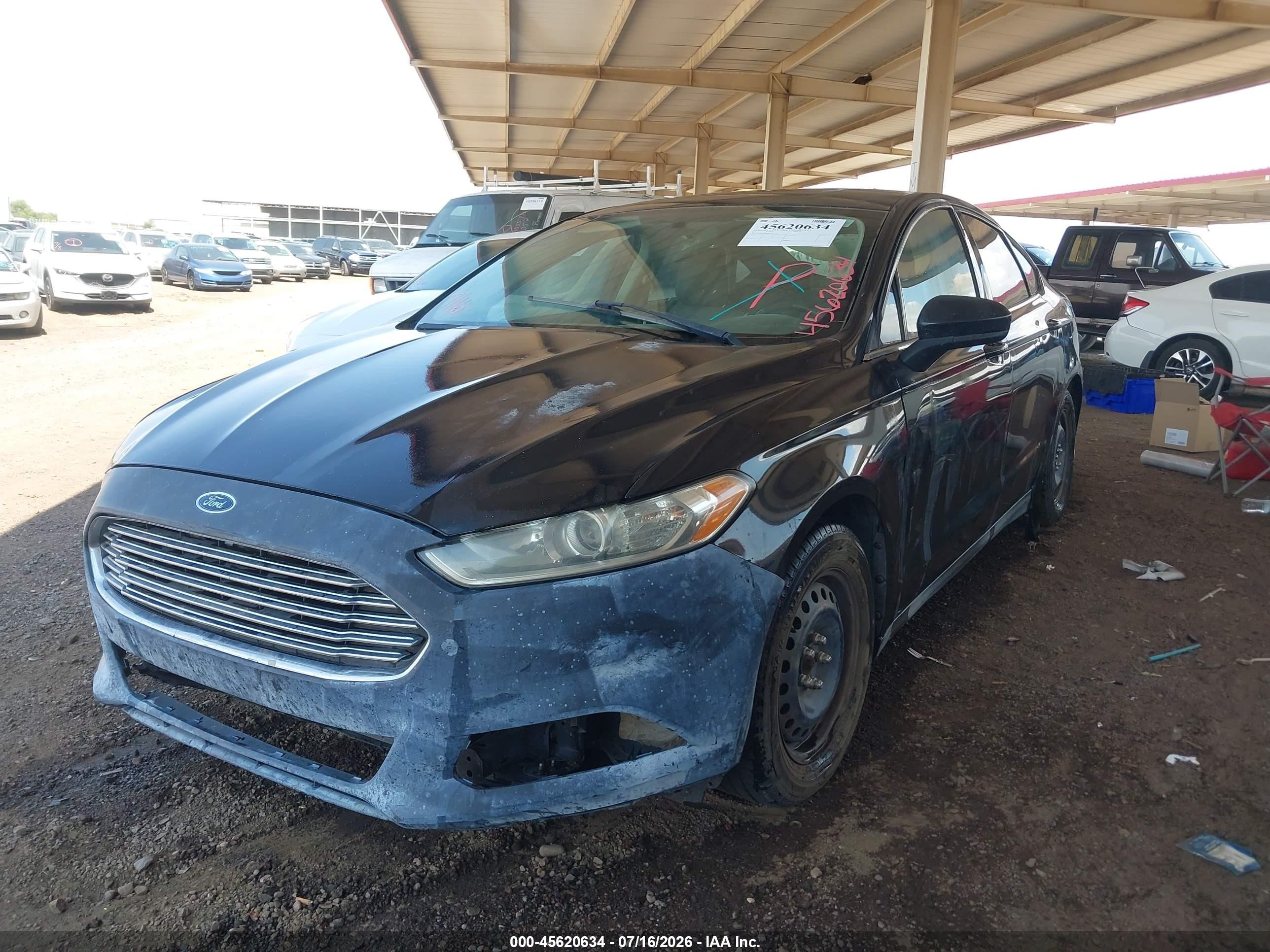 2013 Ford Fusion S Black vin: 3FA6P0G76DR210123