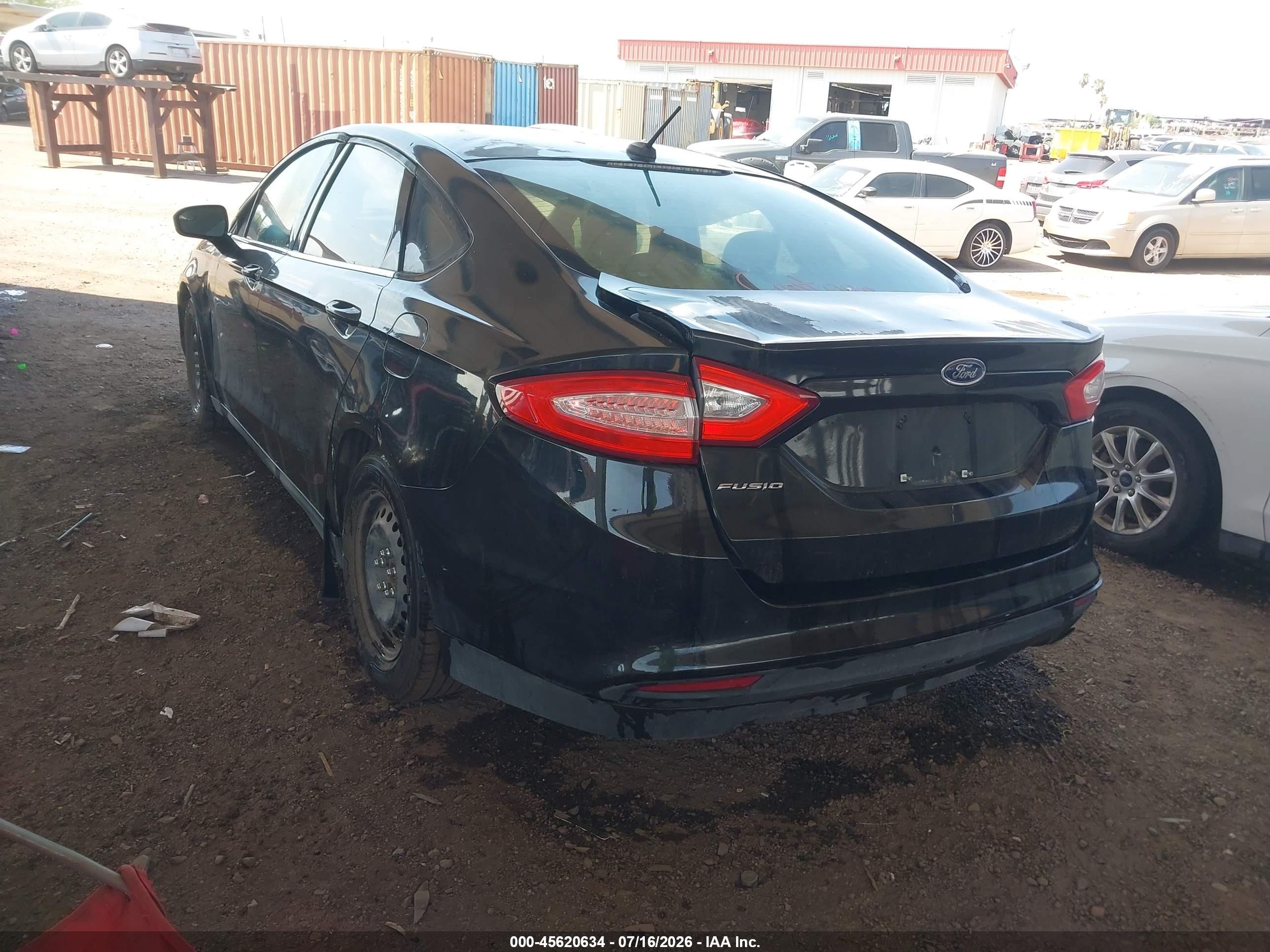 2013 Ford Fusion S Black vin: 3FA6P0G76DR210123