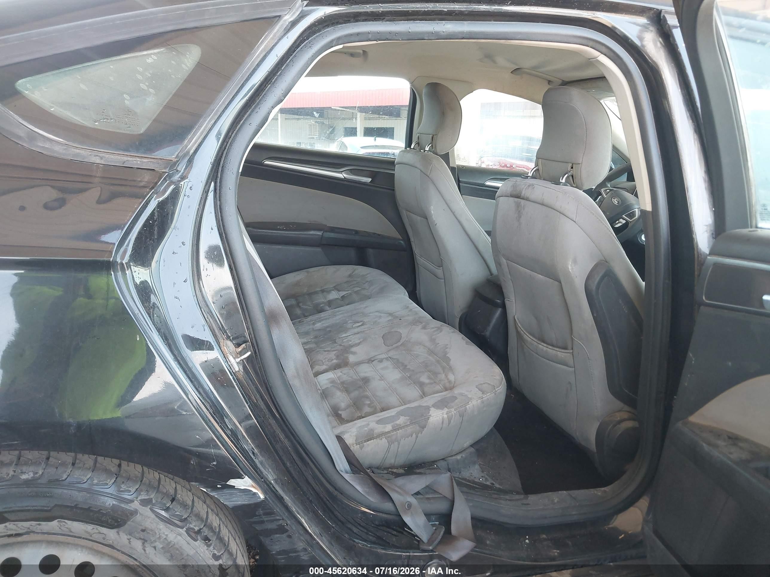 2013 Ford Fusion S Black vin: 3FA6P0G76DR210123