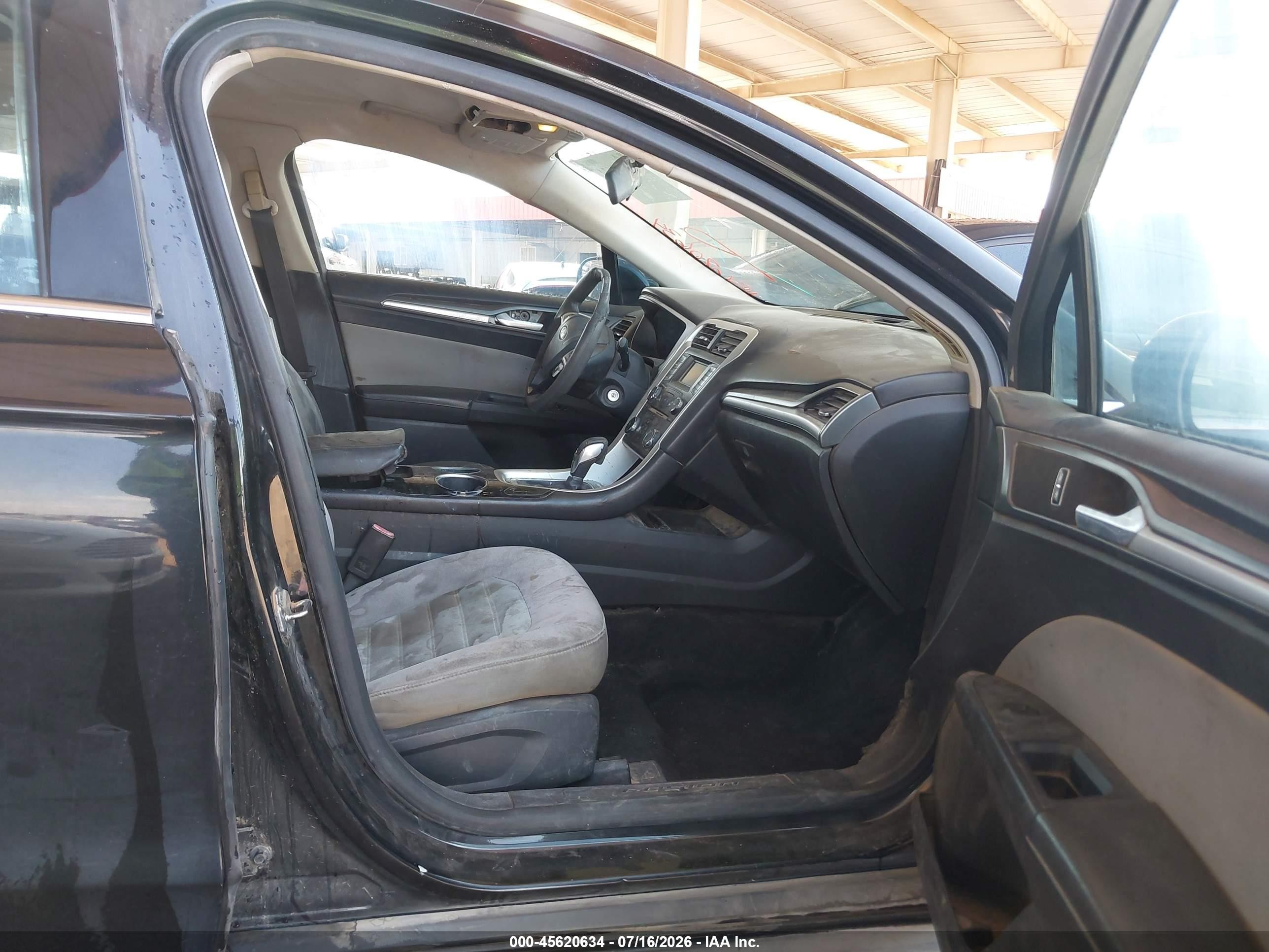 2013 Ford Fusion S Black vin: 3FA6P0G76DR210123