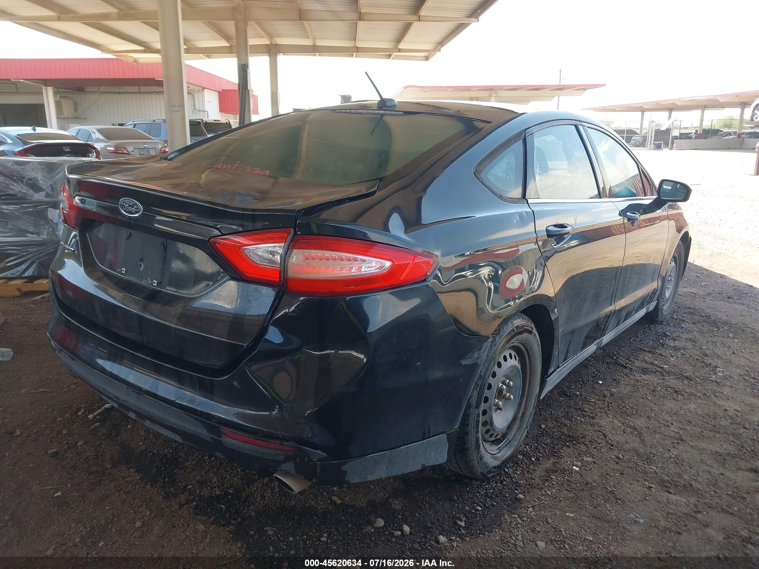 2013 Ford Fusion S Black vin: 3FA6P0G76DR210123