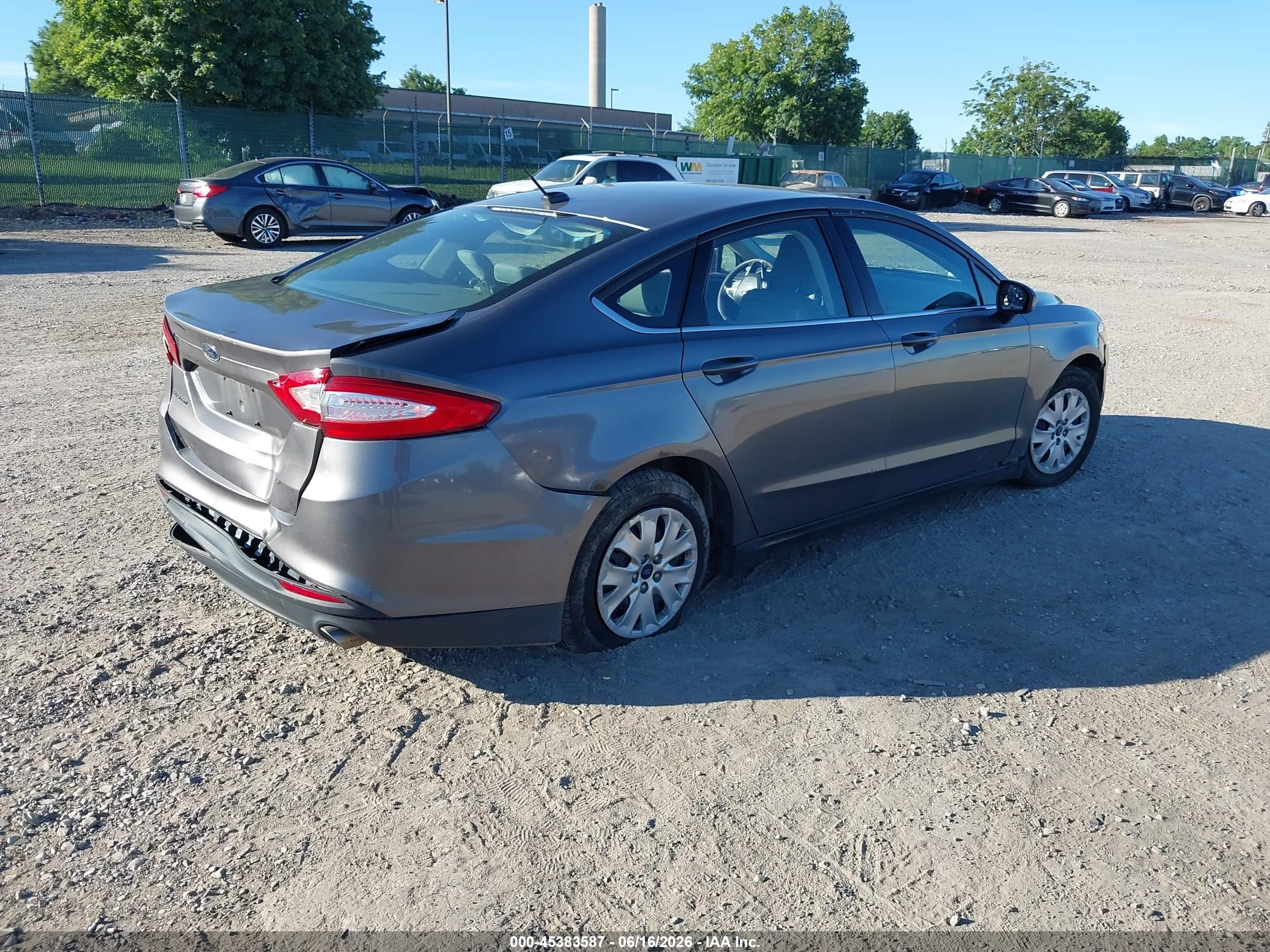 2013 Ford Fusion S Gray vin: 3FA6P0G76DR288322