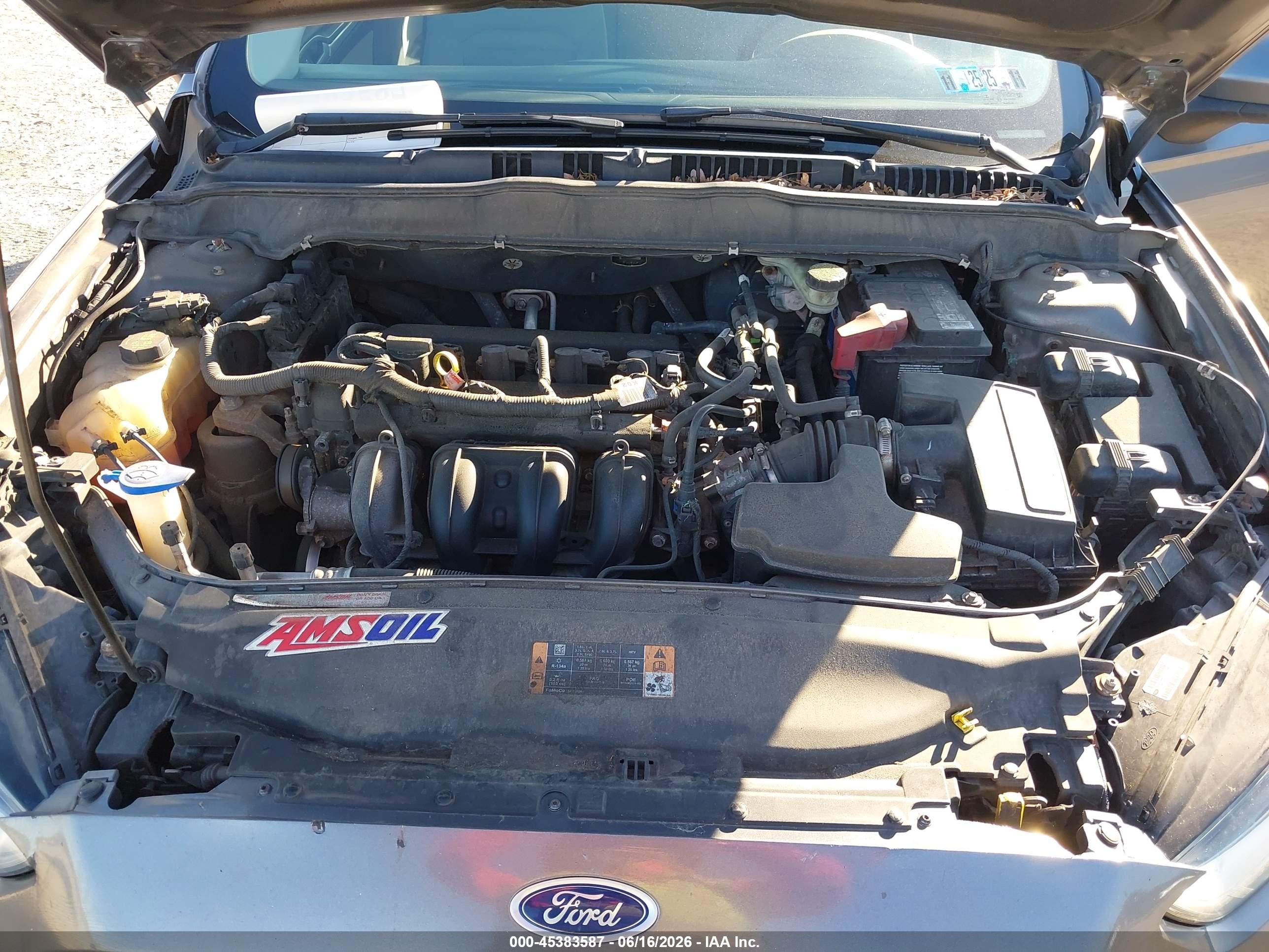 2013 Ford Fusion S Gray vin: 3FA6P0G76DR288322