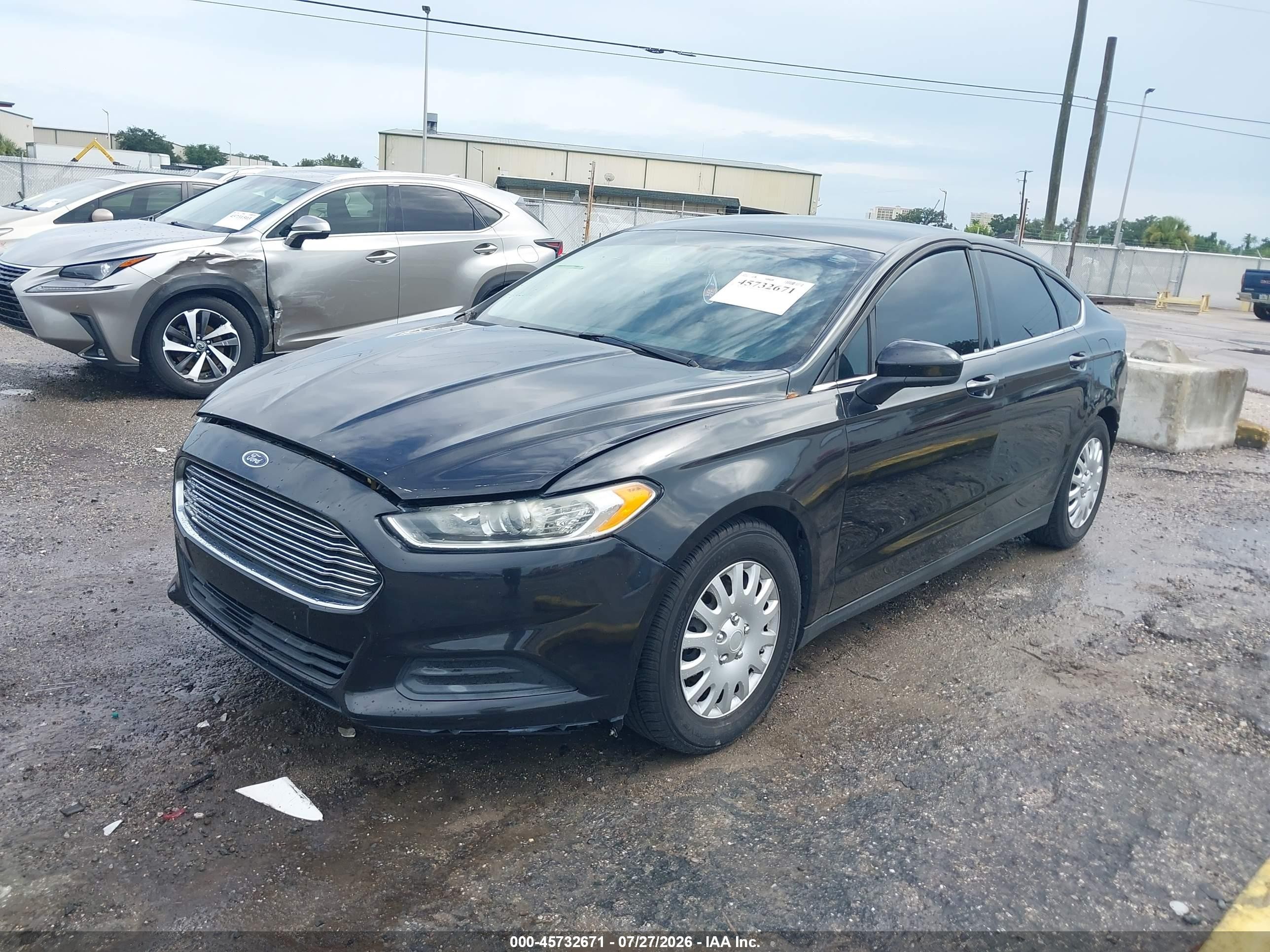 2013 Ford Fusion S Black vin: 3FA6P0G76DR288790