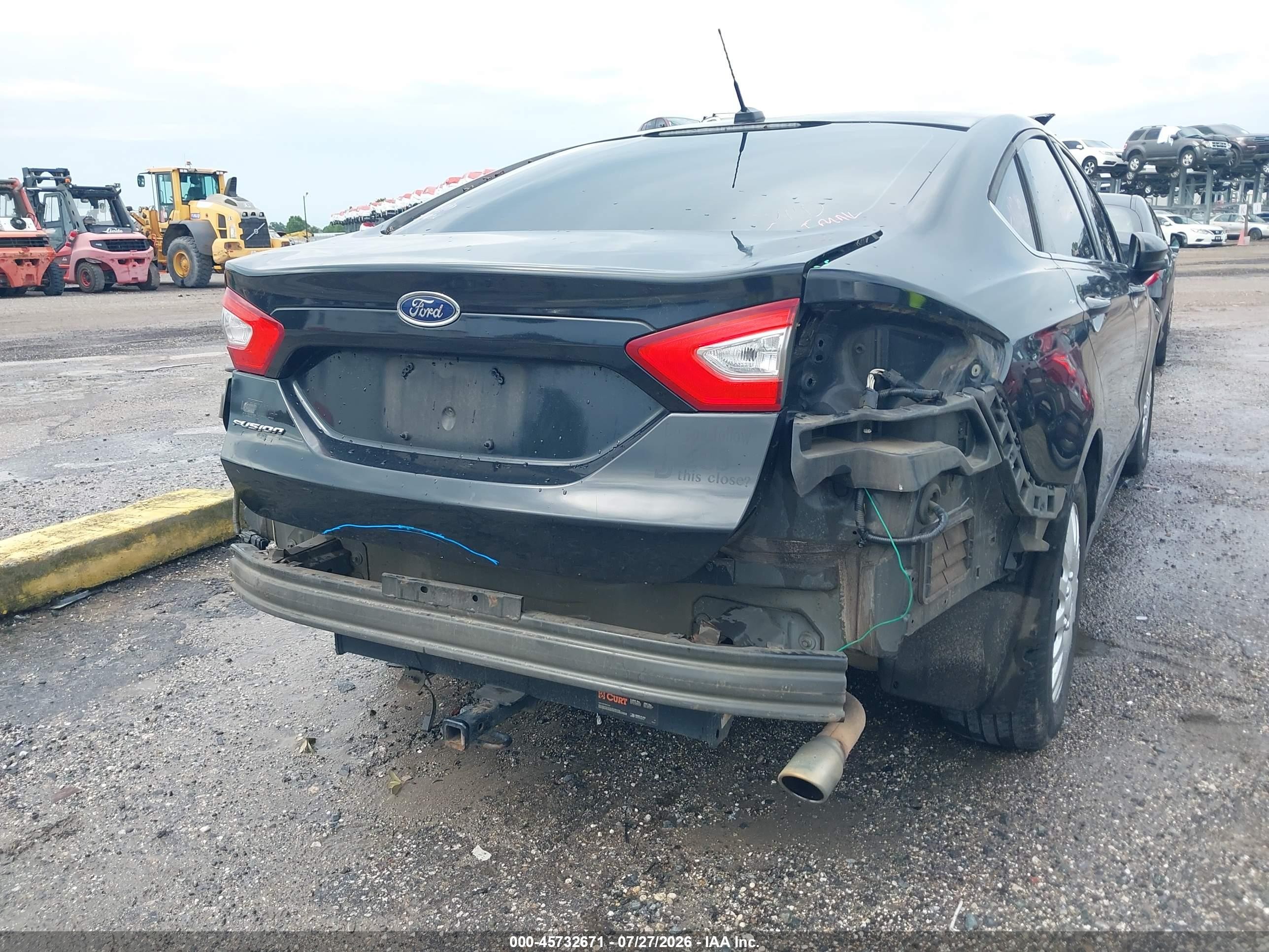 2013 Ford Fusion S Black vin: 3FA6P0G76DR288790