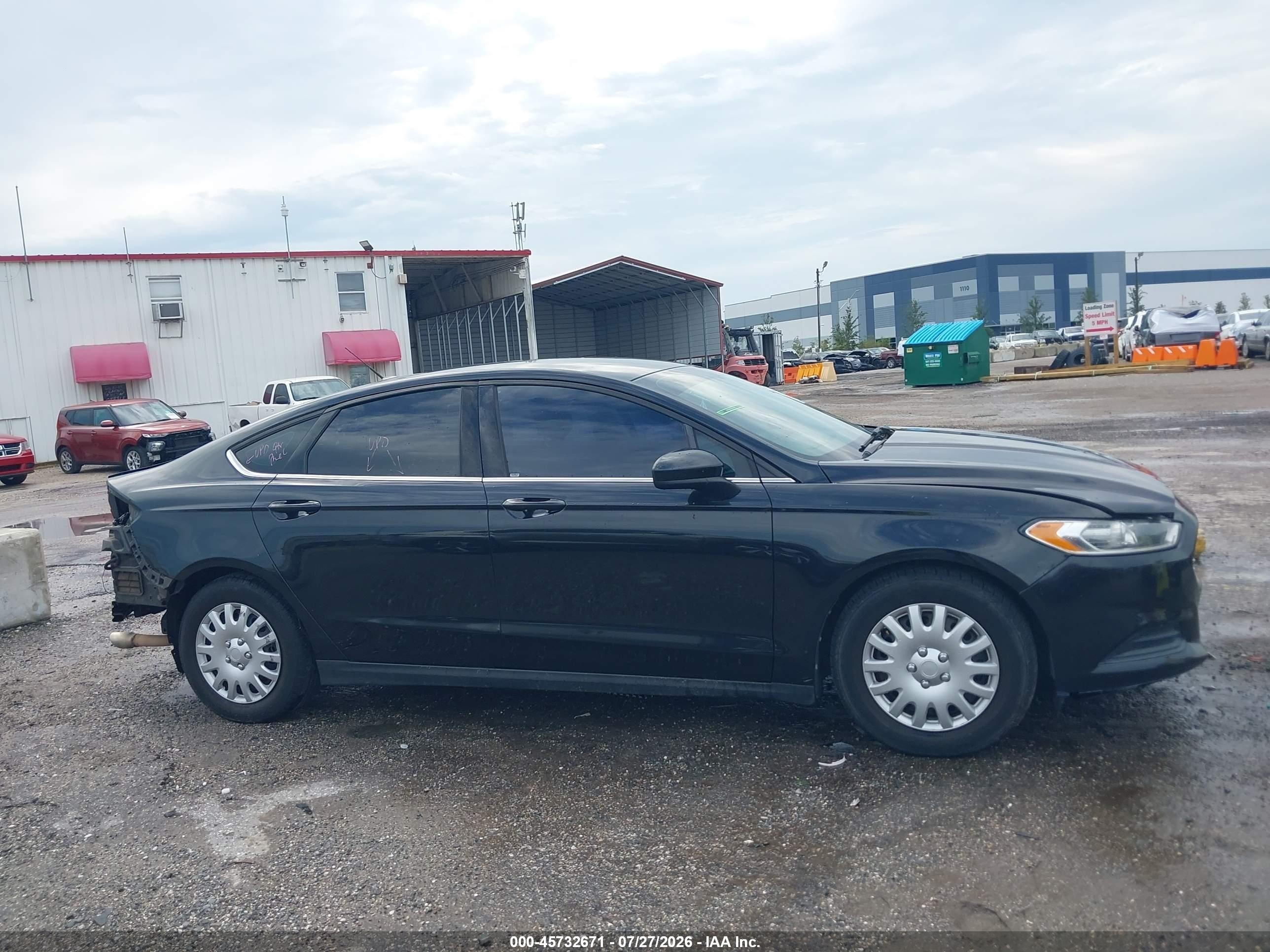 2013 Ford Fusion S Black vin: 3FA6P0G76DR288790