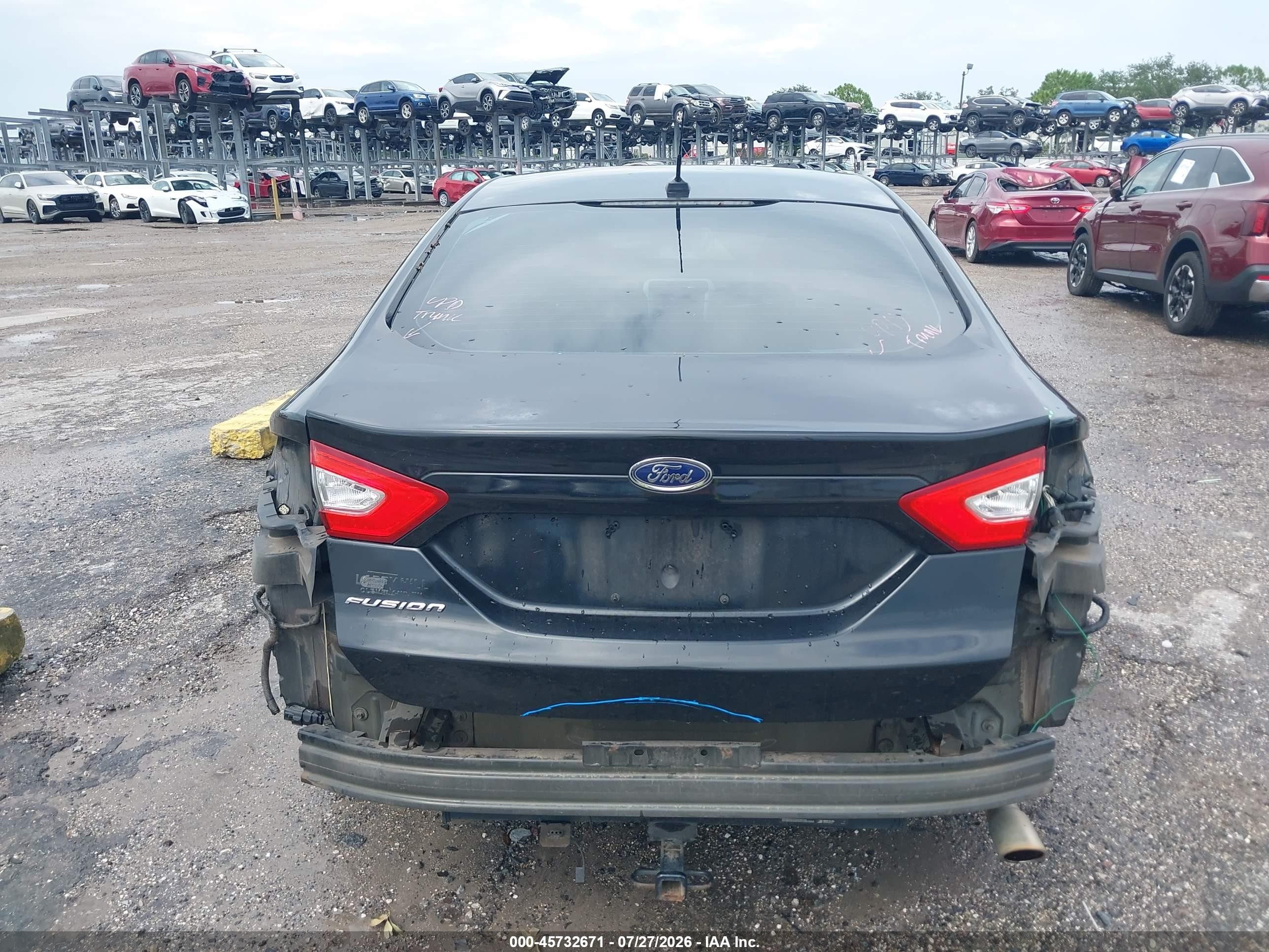 2013 Ford Fusion S Black vin: 3FA6P0G76DR288790