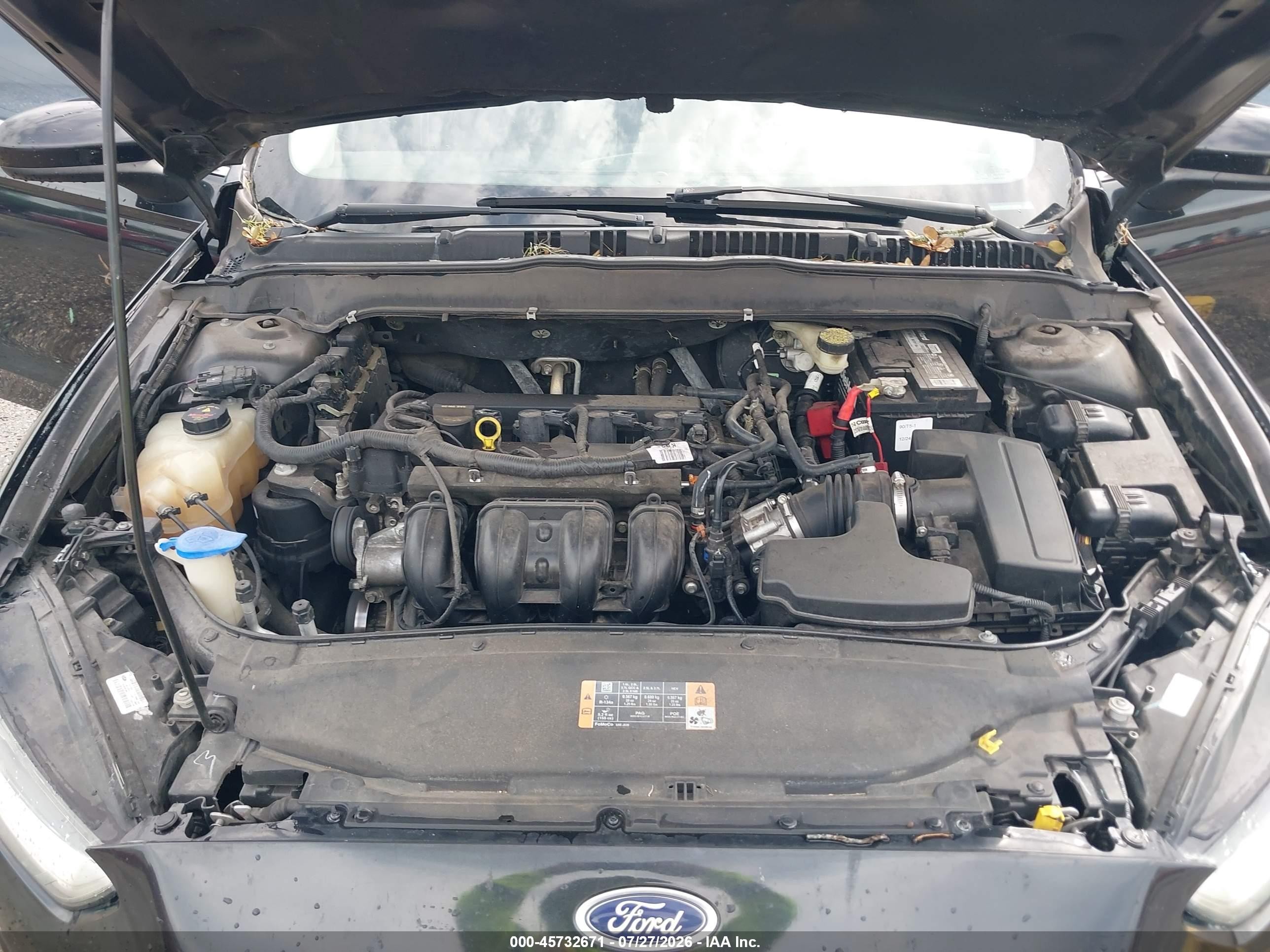 2013 Ford Fusion S Black vin: 3FA6P0G76DR288790