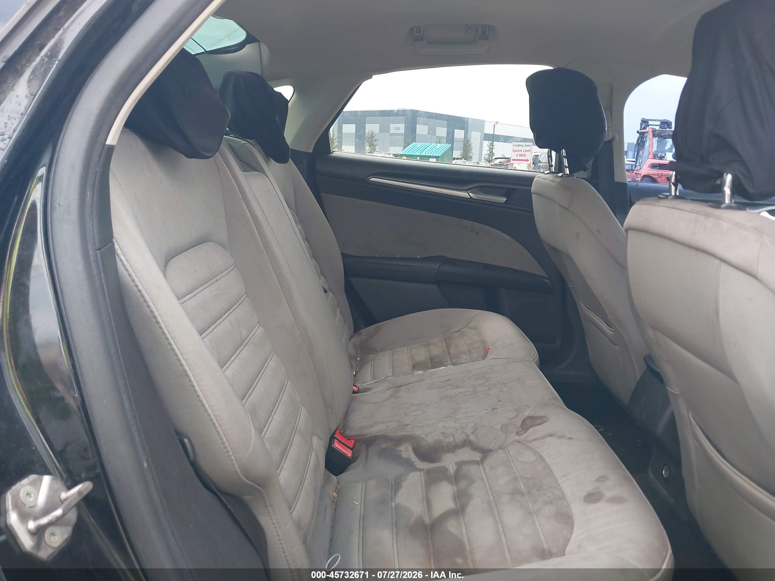 2013 Ford Fusion S Black vin: 3FA6P0G76DR288790