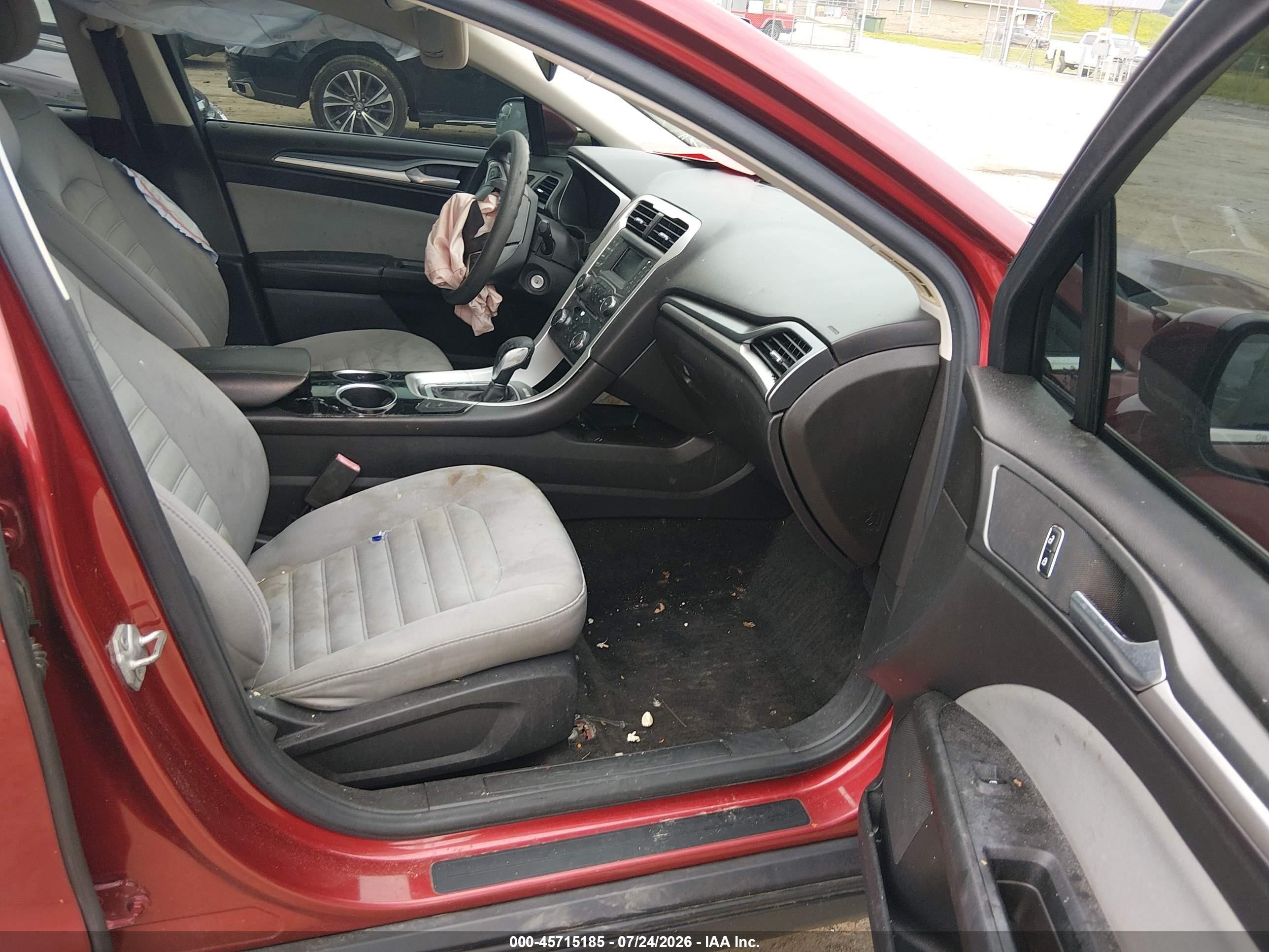 2014 Ford Fusion S Maroon vin: 3FA6P0G76ER118236