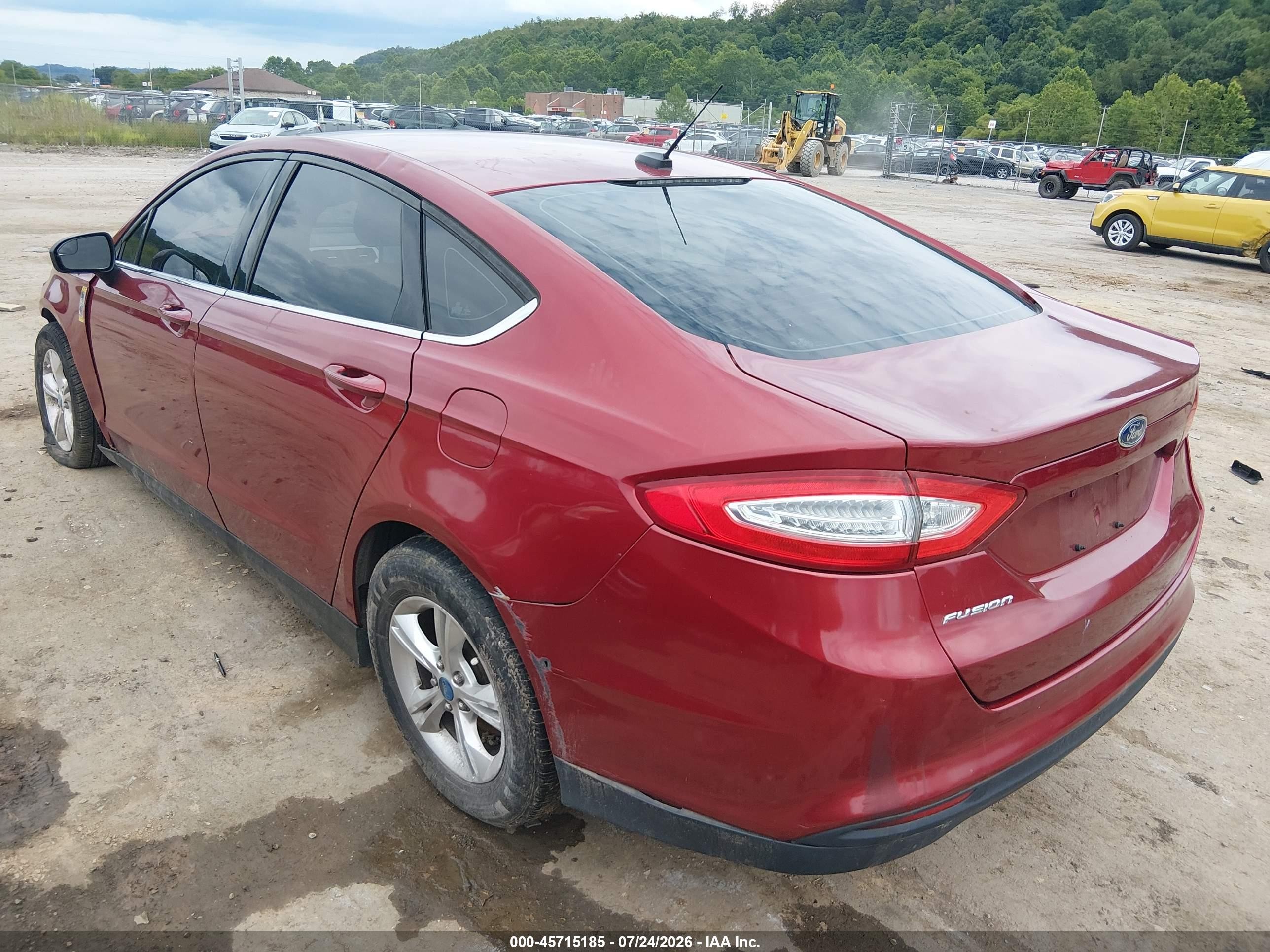 2014 Ford Fusion S Maroon vin: 3FA6P0G76ER118236