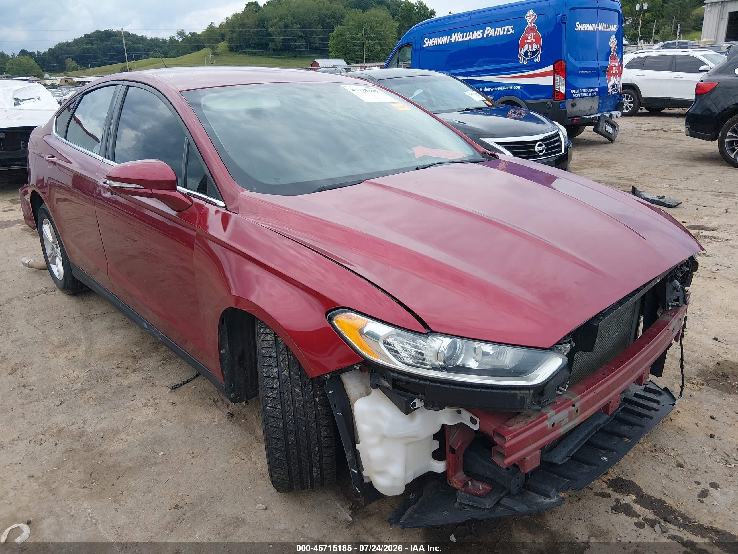 2014 Ford Fusion S Maroon vin: 3FA6P0G76ER118236