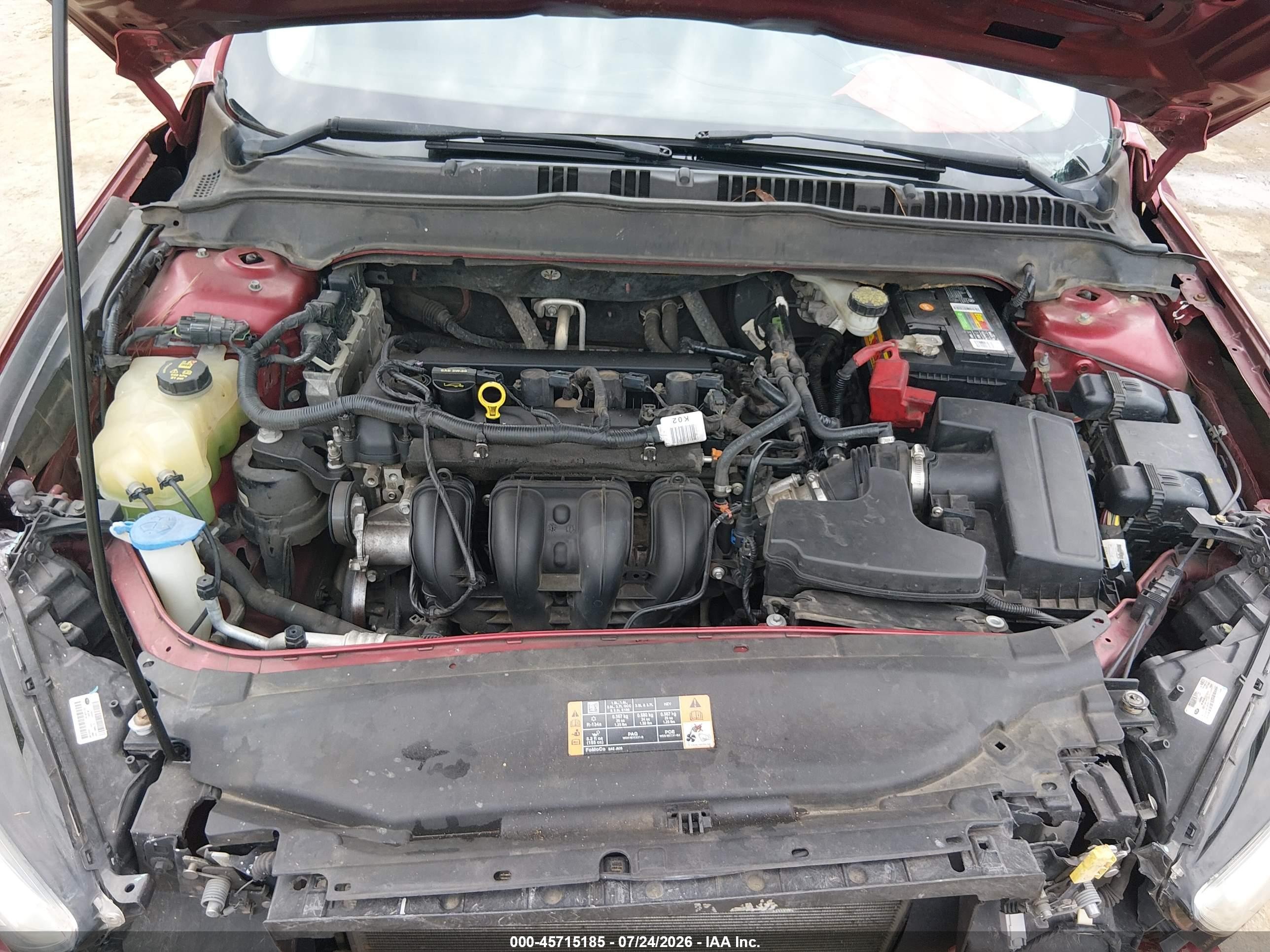 2014 Ford Fusion S Maroon vin: 3FA6P0G76ER118236
