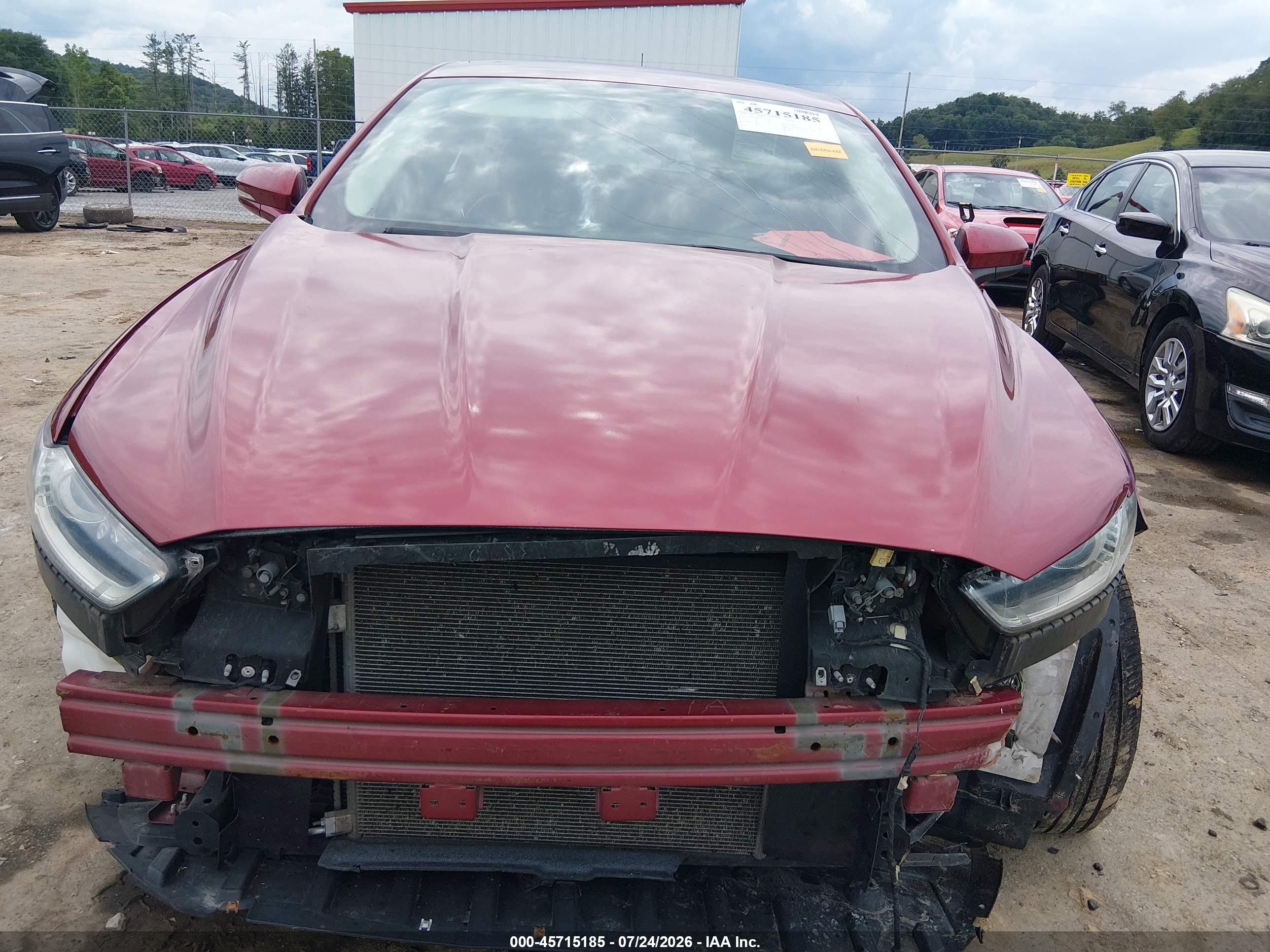 2014 Ford Fusion S Maroon vin: 3FA6P0G76ER118236