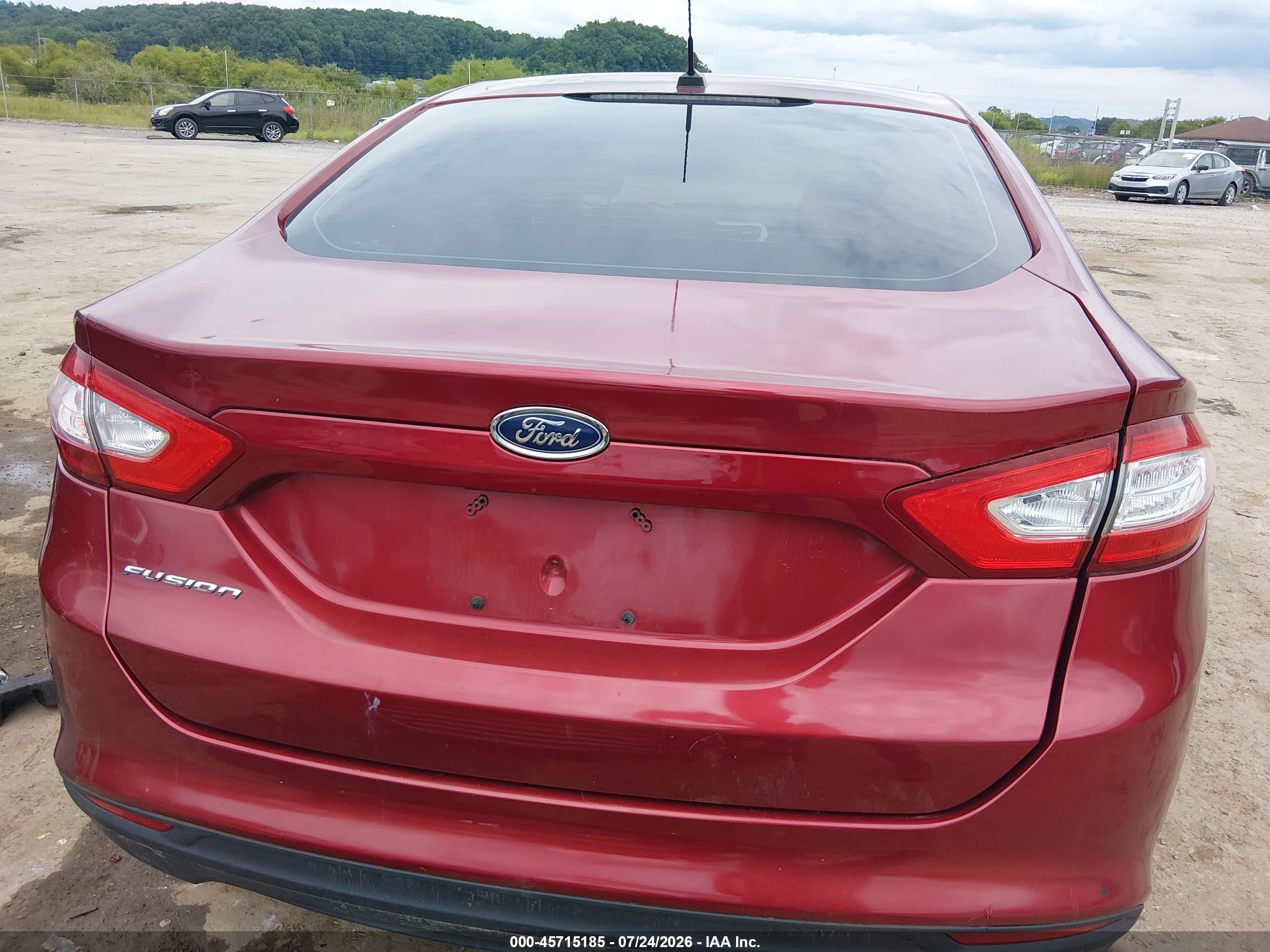 2014 Ford Fusion S Maroon vin: 3FA6P0G76ER118236