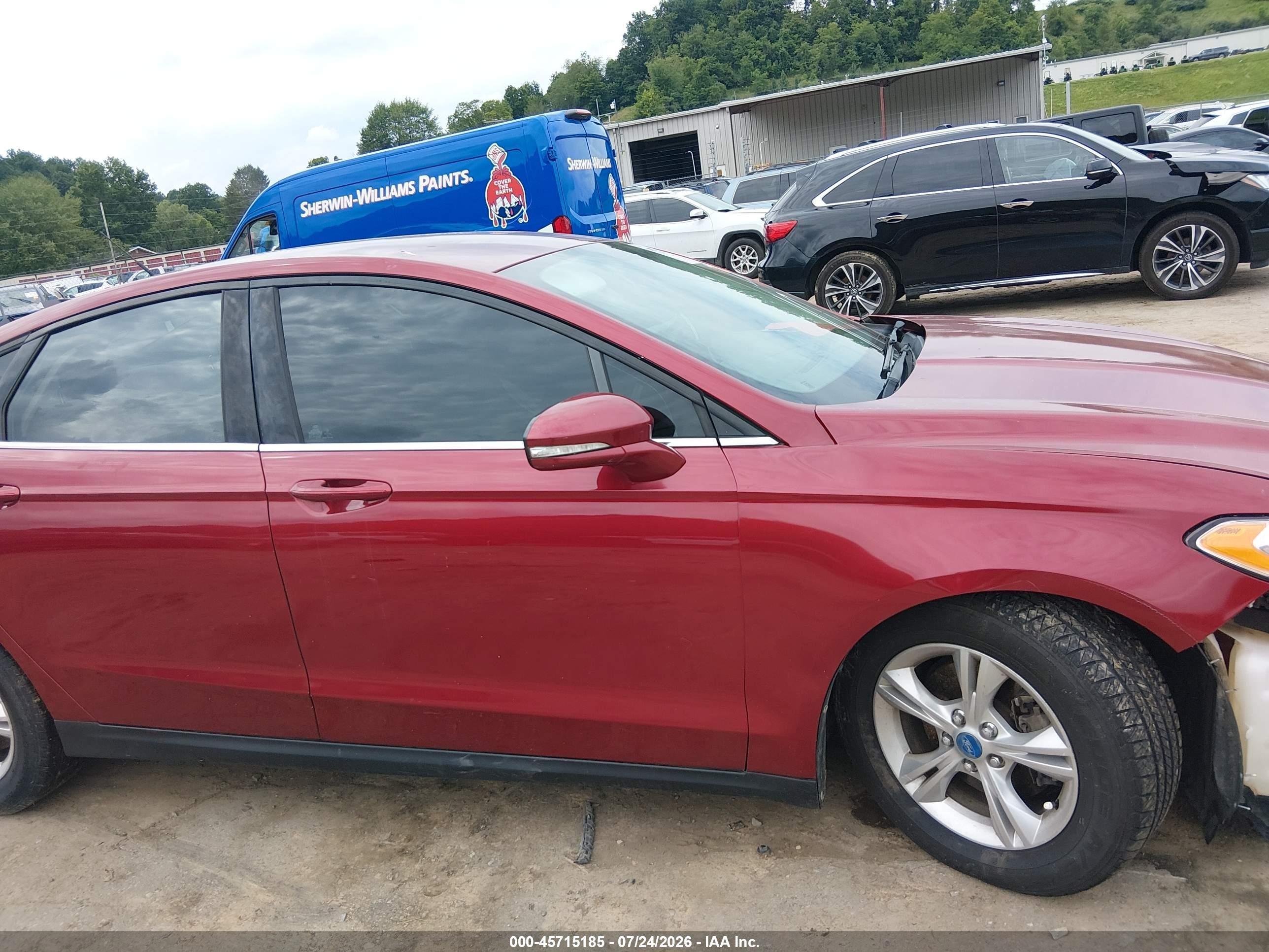 2014 Ford Fusion S Maroon vin: 3FA6P0G76ER118236