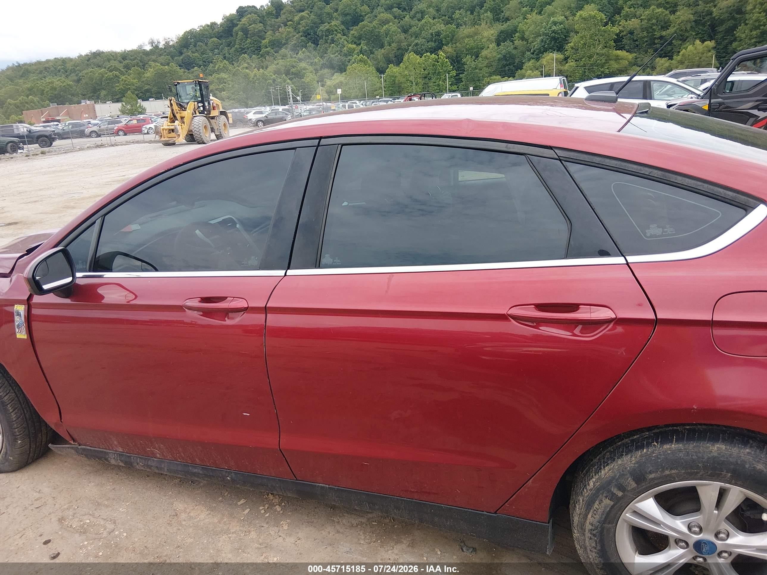 2014 Ford Fusion S Maroon vin: 3FA6P0G76ER118236