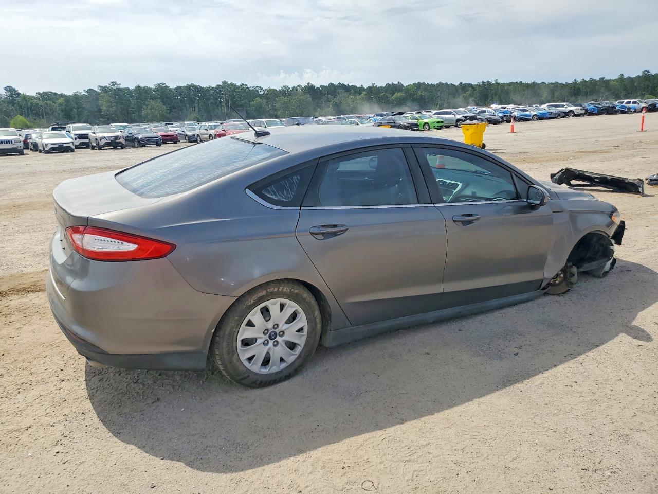 2014 Ford Fusion S Gray vin: 3FA6P0G76ER296356