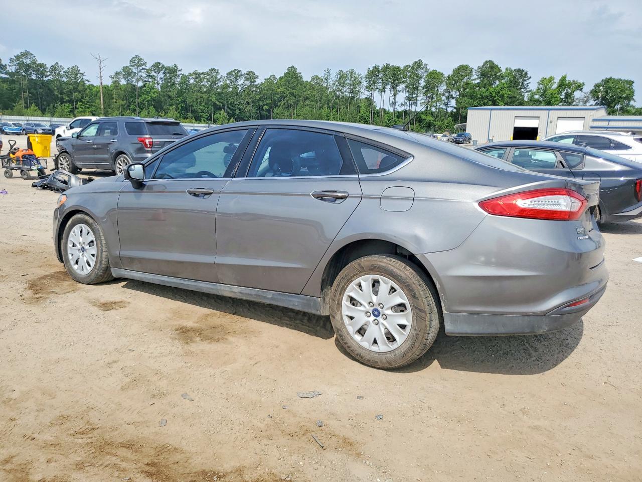2014 Ford Fusion S Gray vin: 3FA6P0G76ER296356