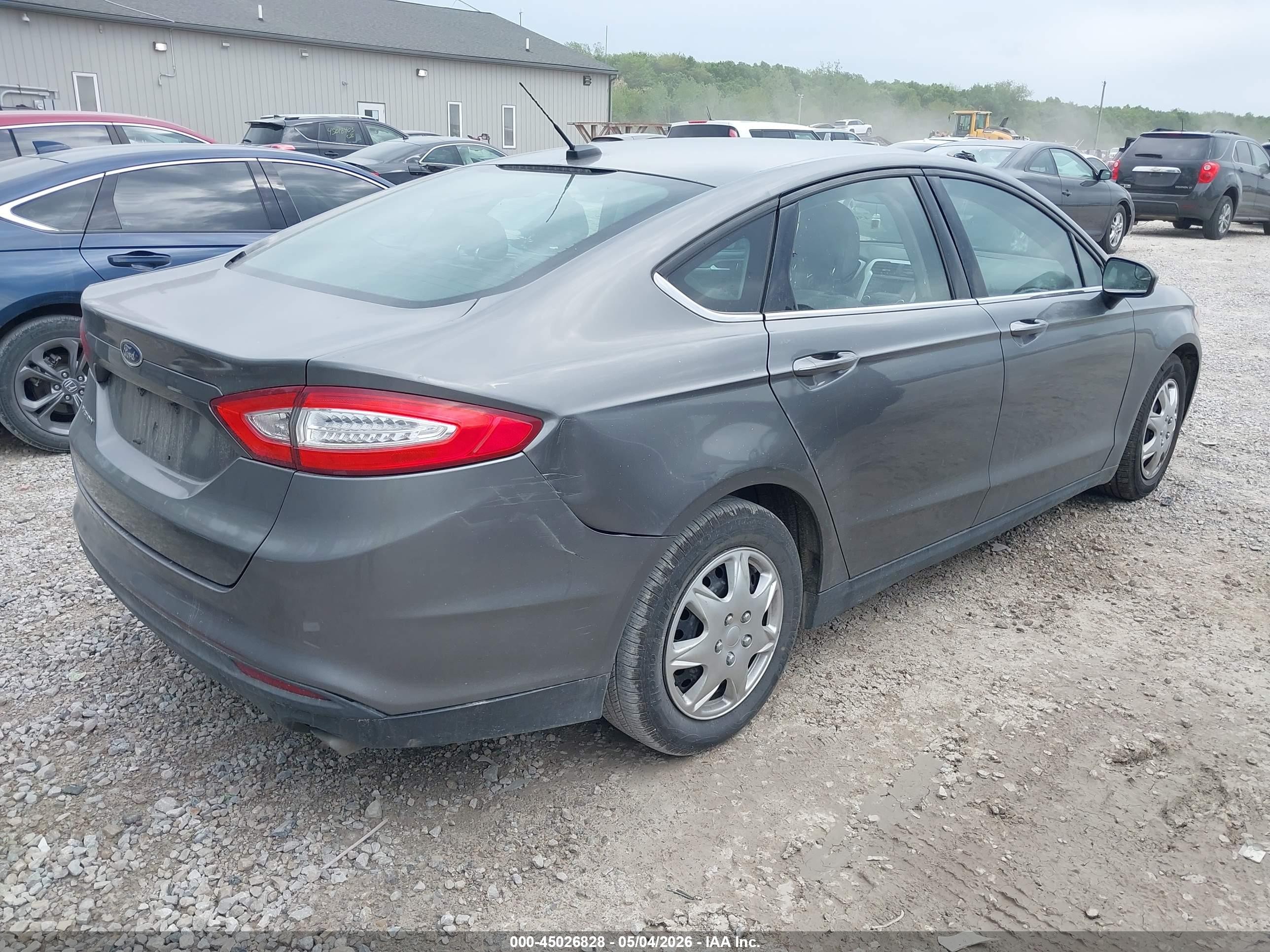 2014 Ford Fusion S Gray vin: 3FA6P0G76ER380967