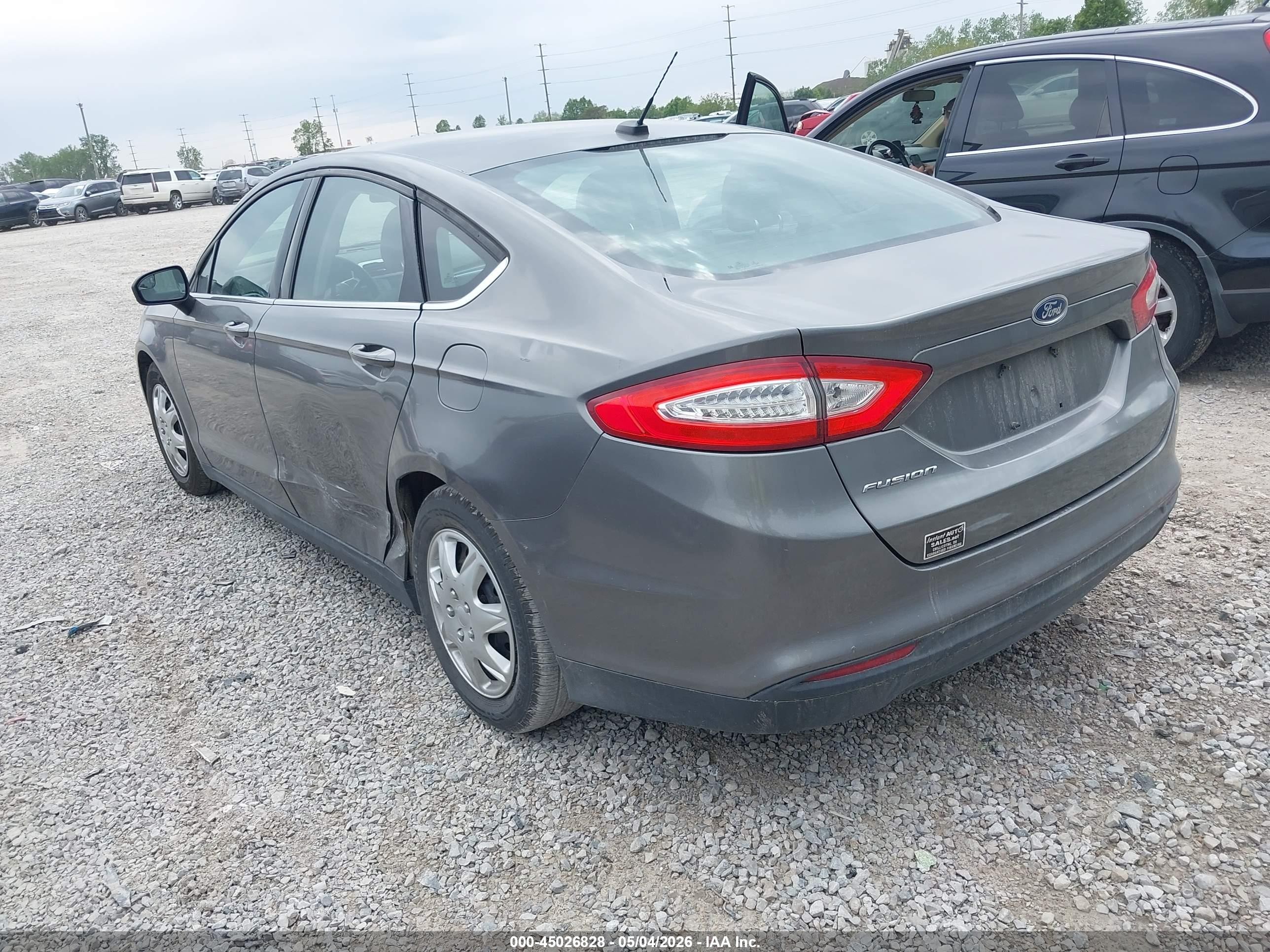 2014 Ford Fusion S Gray vin: 3FA6P0G76ER380967