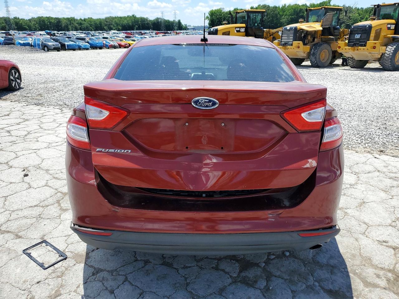 2014 Ford Fusion S Orange vin: 3FA6P0G76ER386364