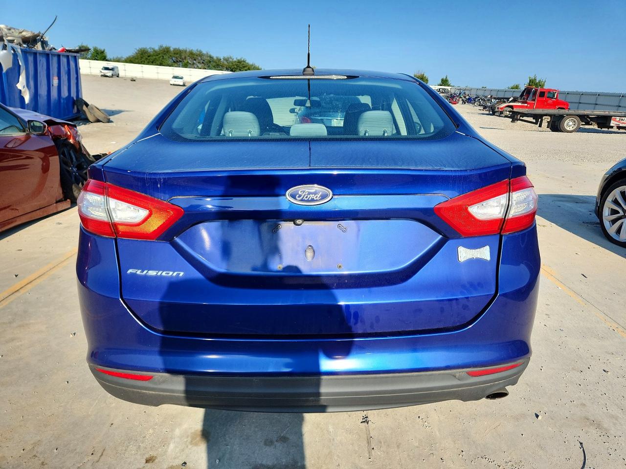 2015 Ford Fusion S Blue vin: 3FA6P0G76FR168538