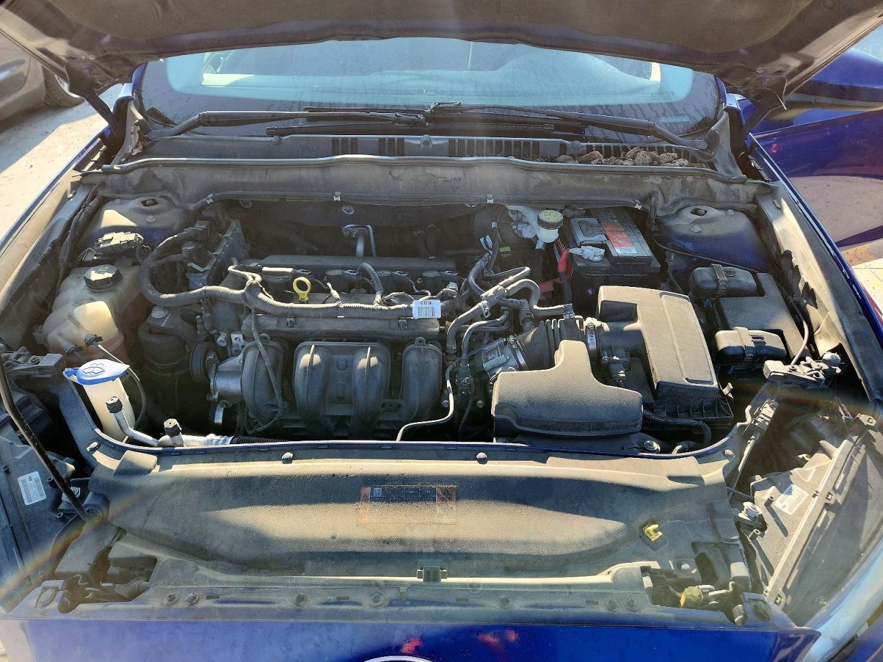 2015 Ford Fusion S Blue vin: 3FA6P0G76FR168538