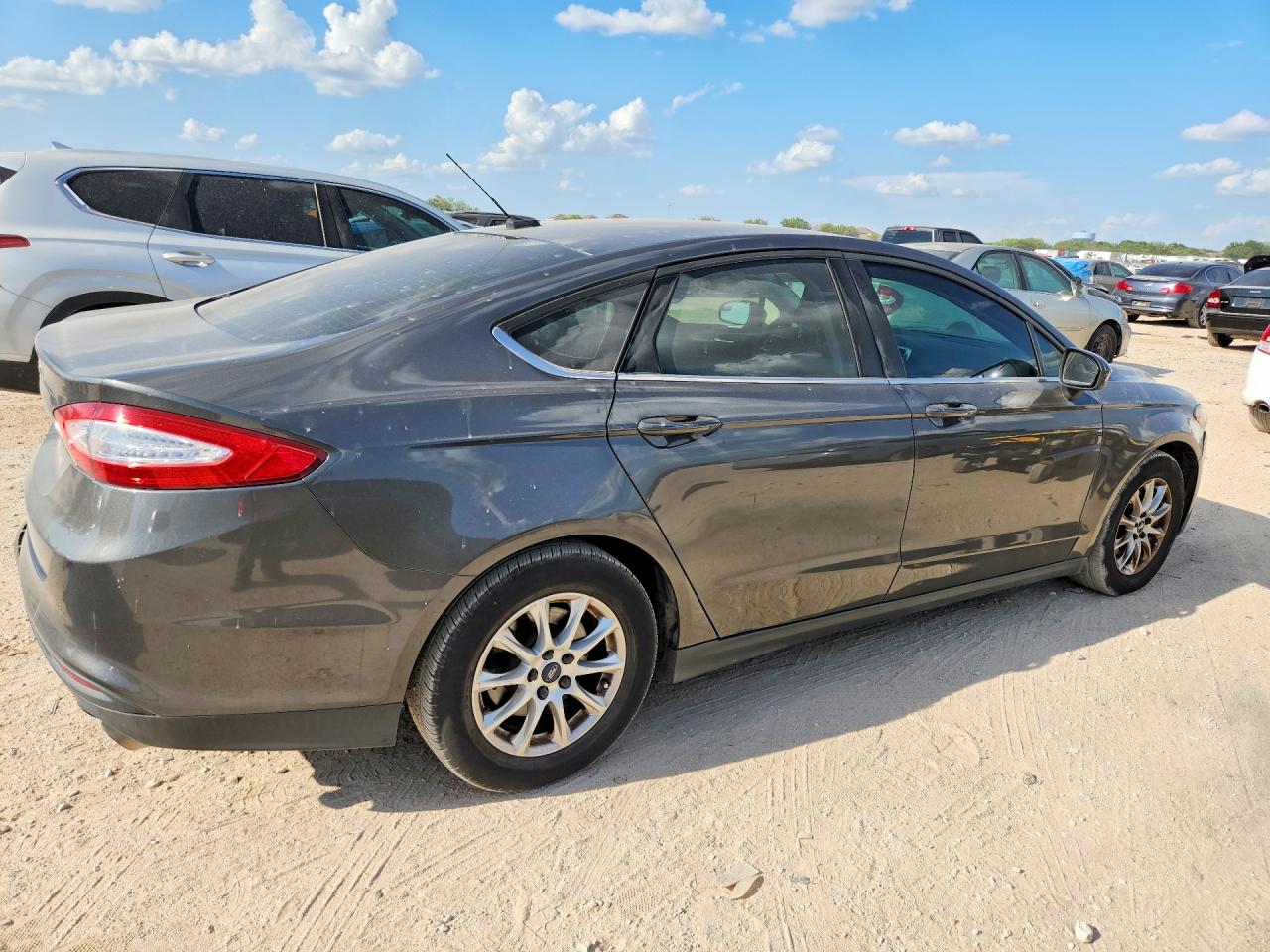 2015 Ford Fusion S Gray vin: 3FA6P0G76FR278716