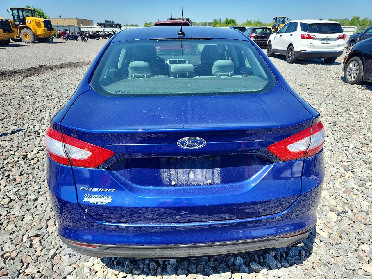 2015 Ford Fusion S Blue vin: 3FA6P0G76FR290218