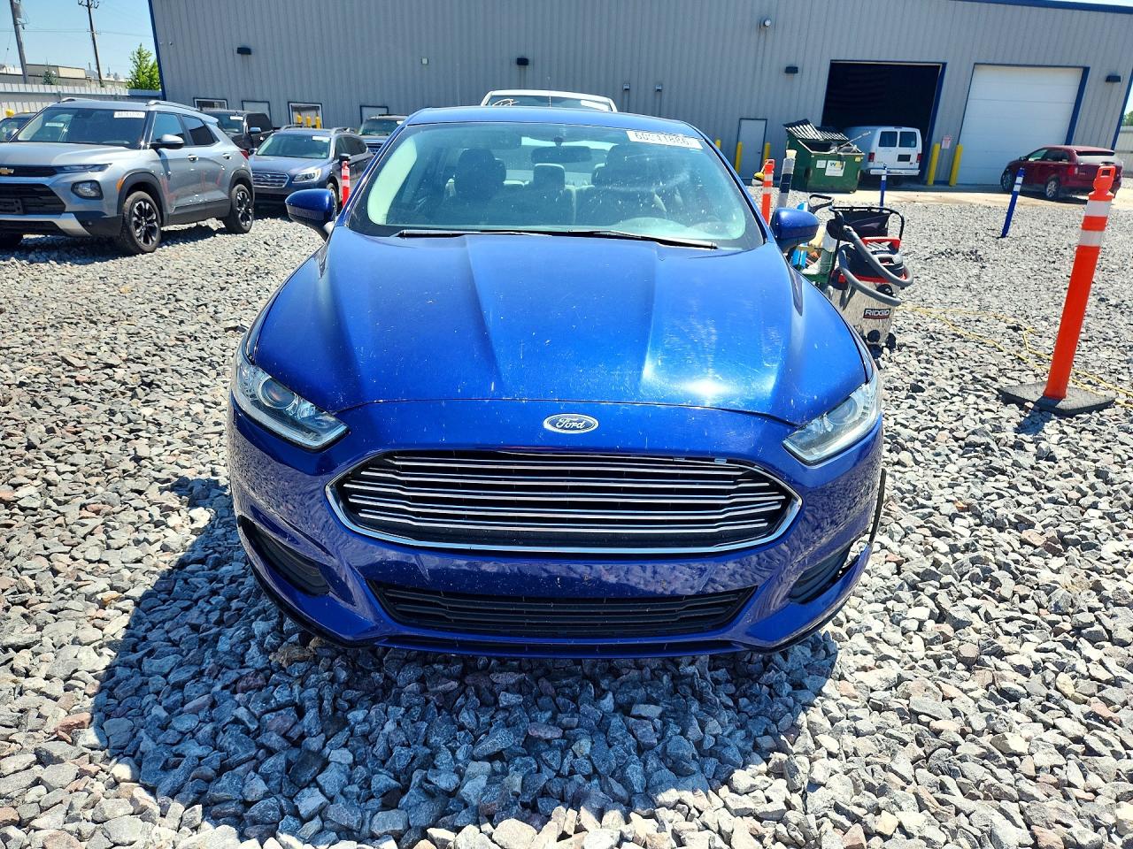 2015 Ford Fusion S Blue vin: 3FA6P0G76FR290218
