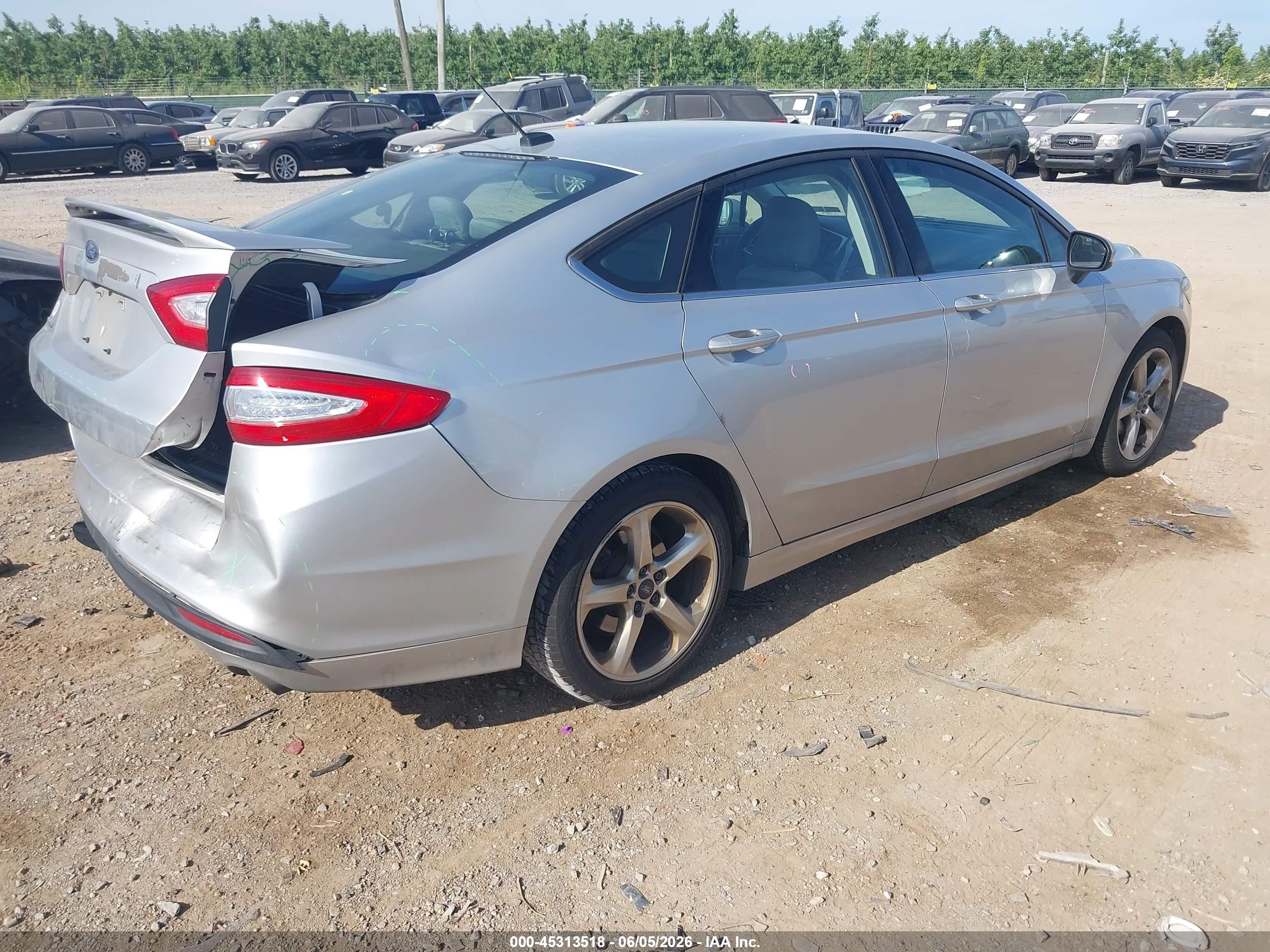 2016 Ford Fusion S Gray vin: 3FA6P0G76GR322635