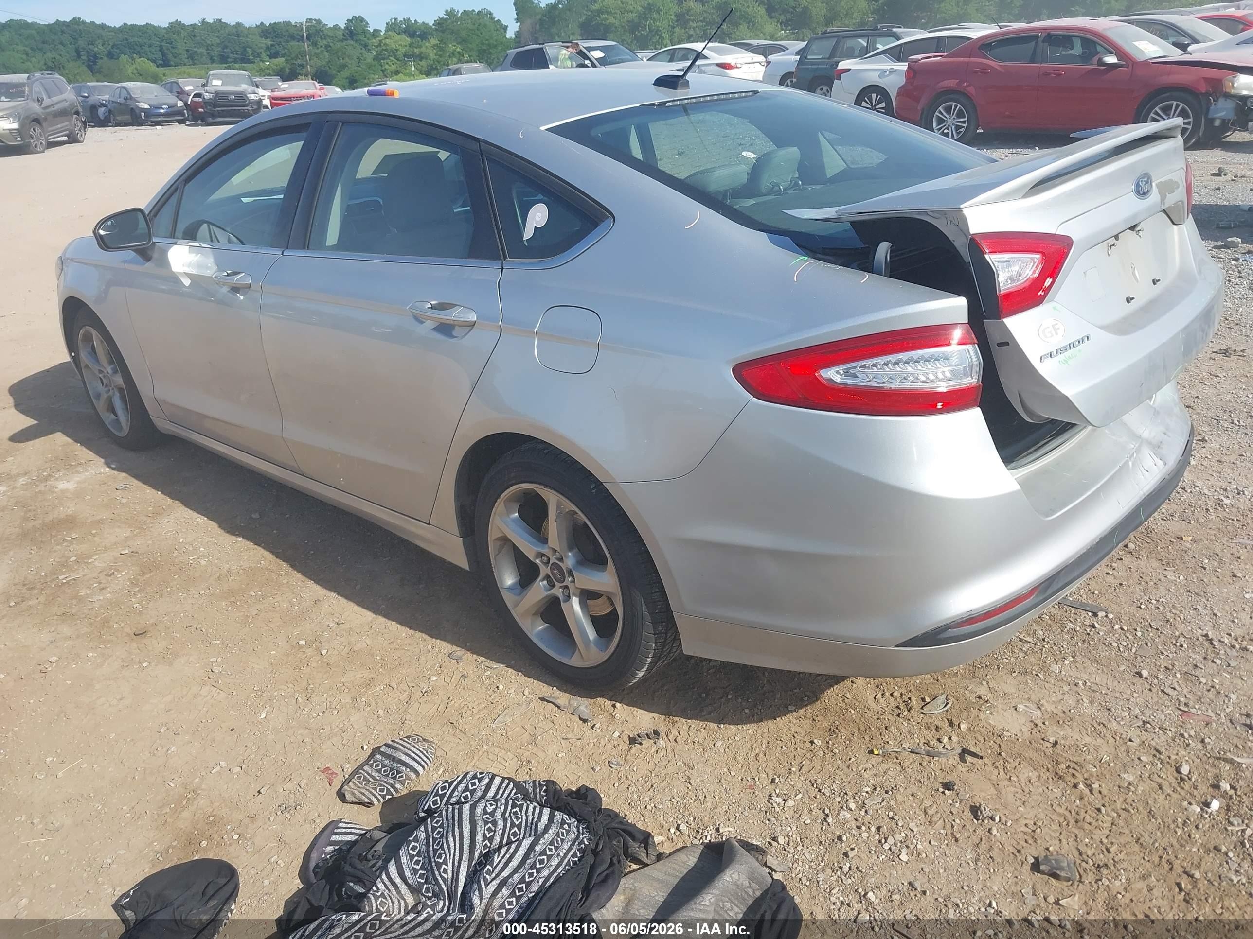 2016 Ford Fusion S Gray vin: 3FA6P0G76GR322635