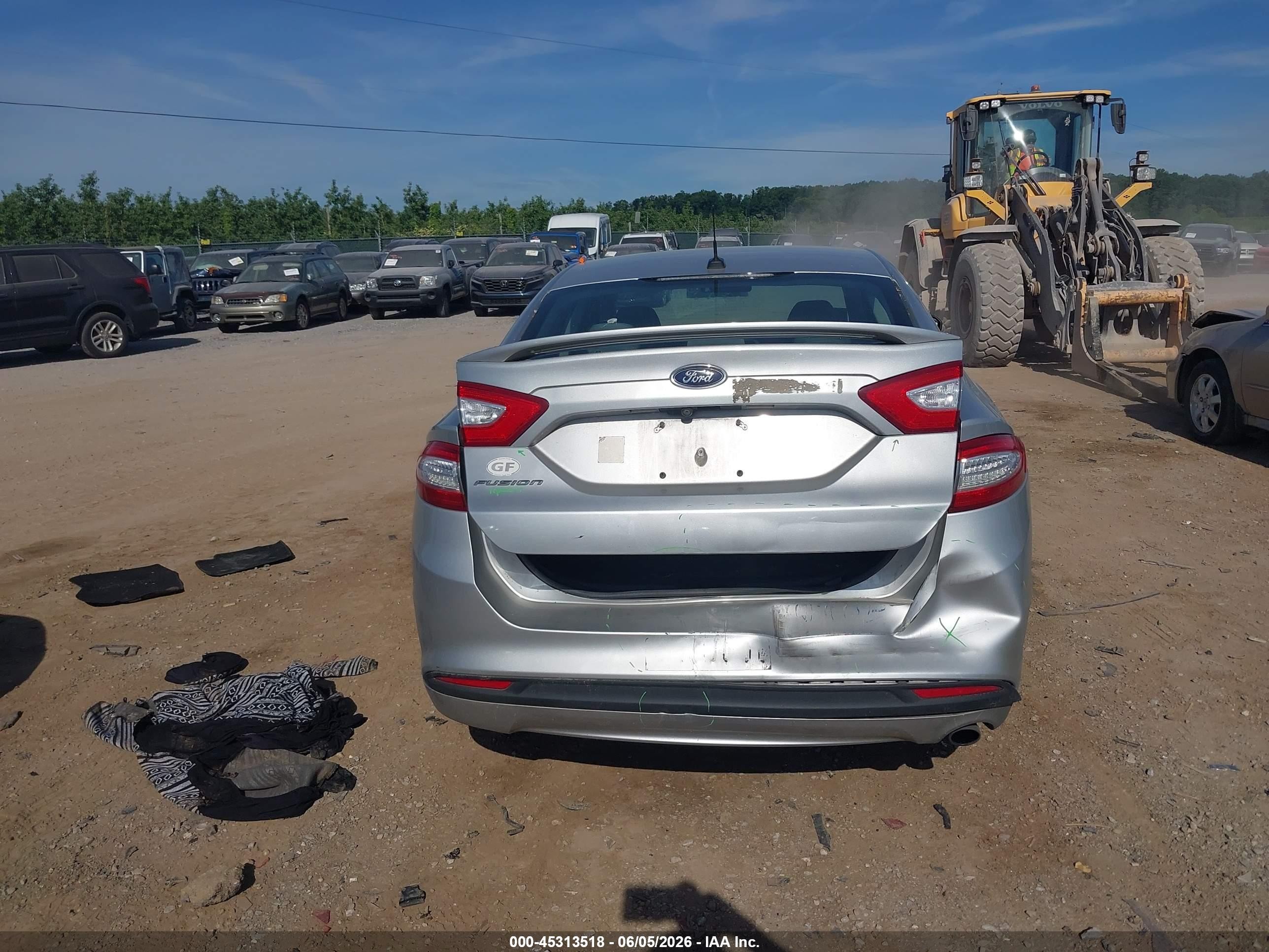 2016 Ford Fusion S Gray vin: 3FA6P0G76GR322635