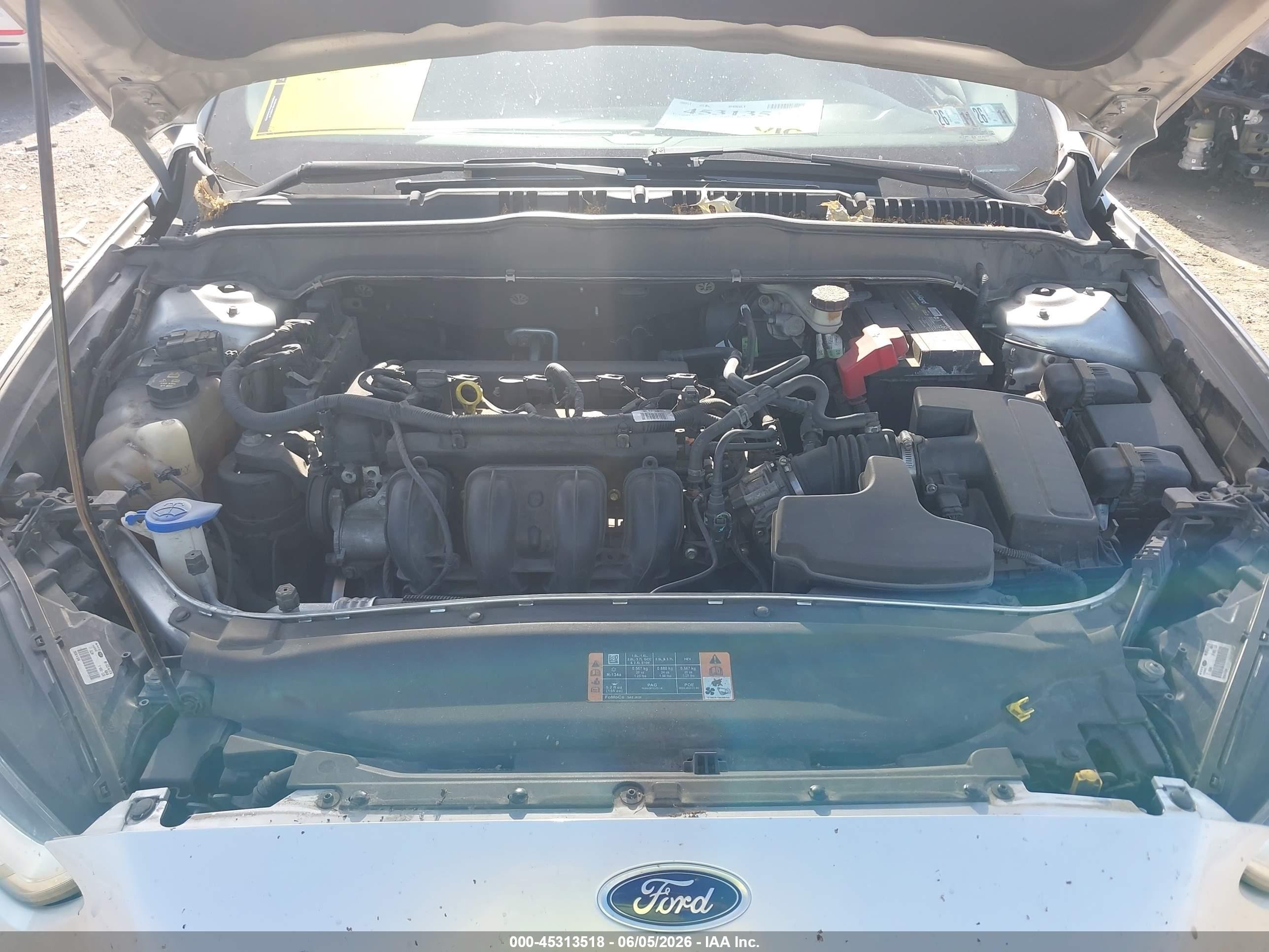 2016 Ford Fusion S Gray vin: 3FA6P0G76GR322635