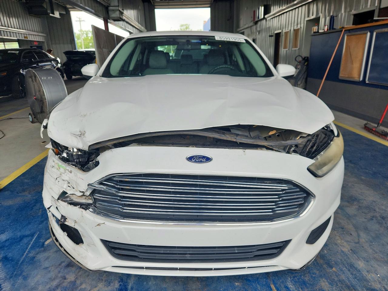 2013 Ford Fusion S White vin: 3FA6P0G77DR170814