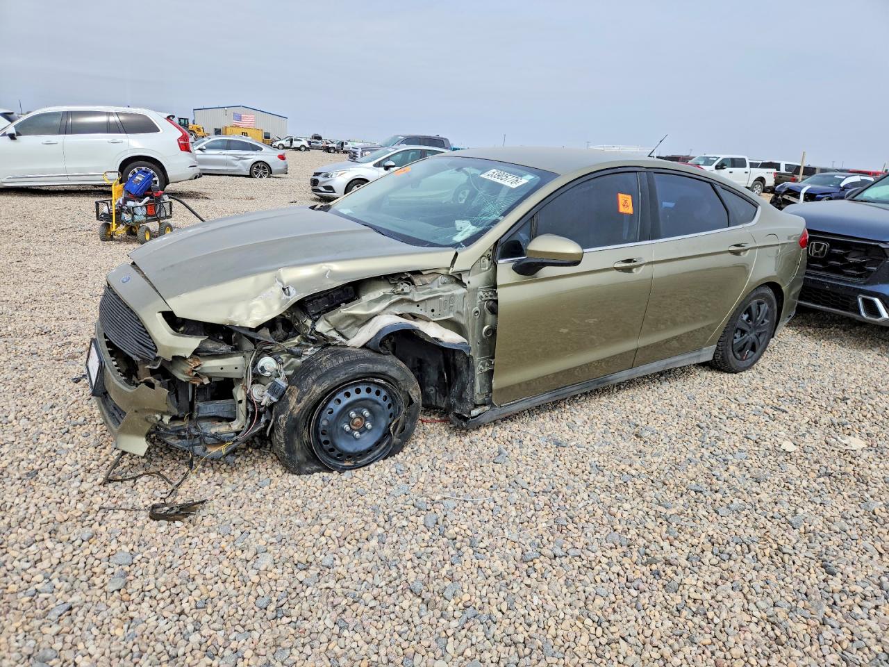 2013 Ford Fusion S Green vin: 3FA6P0G77DR183983