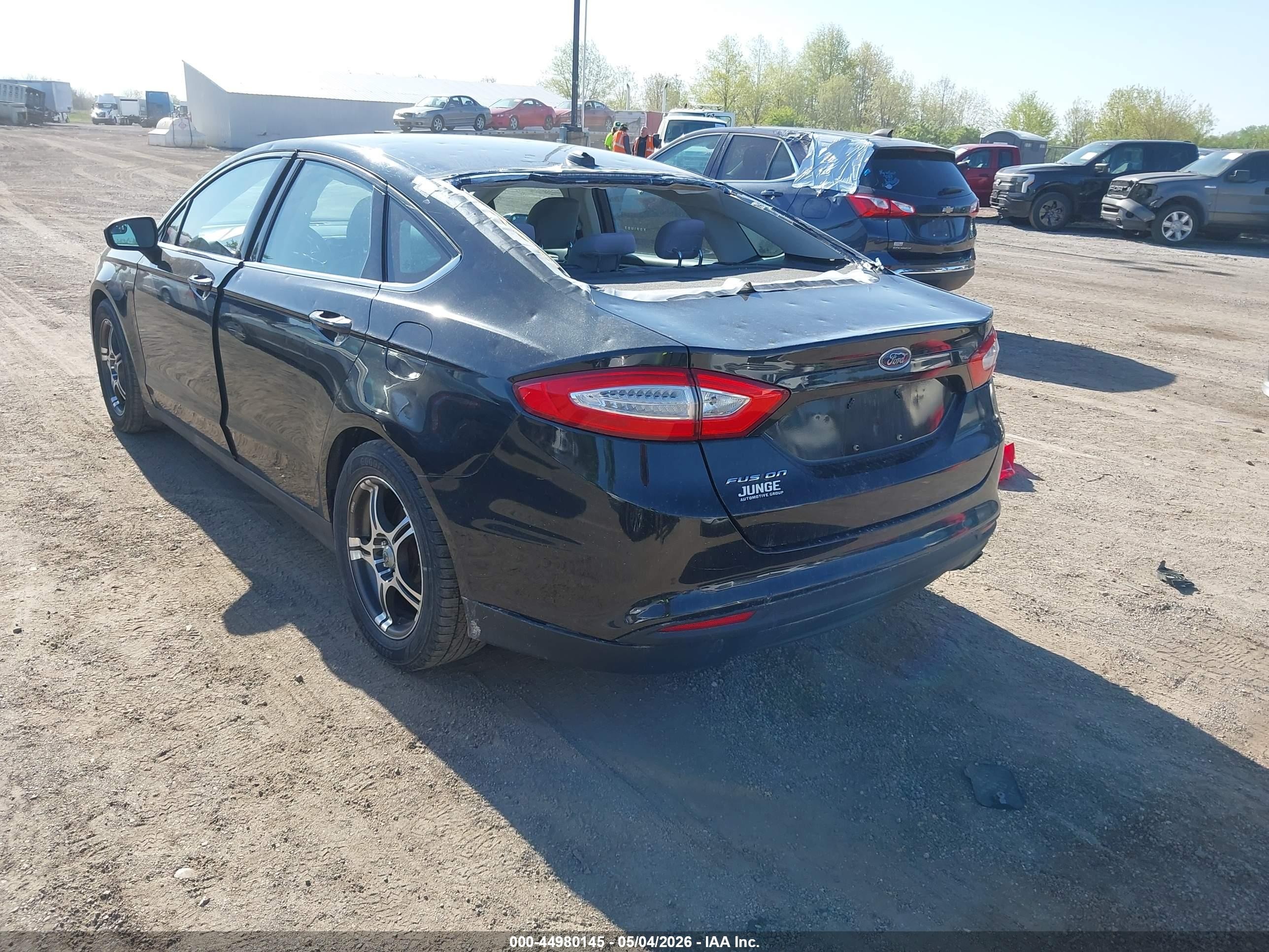 2013 Ford Fusion S Black vin: 3FA6P0G77DR226962