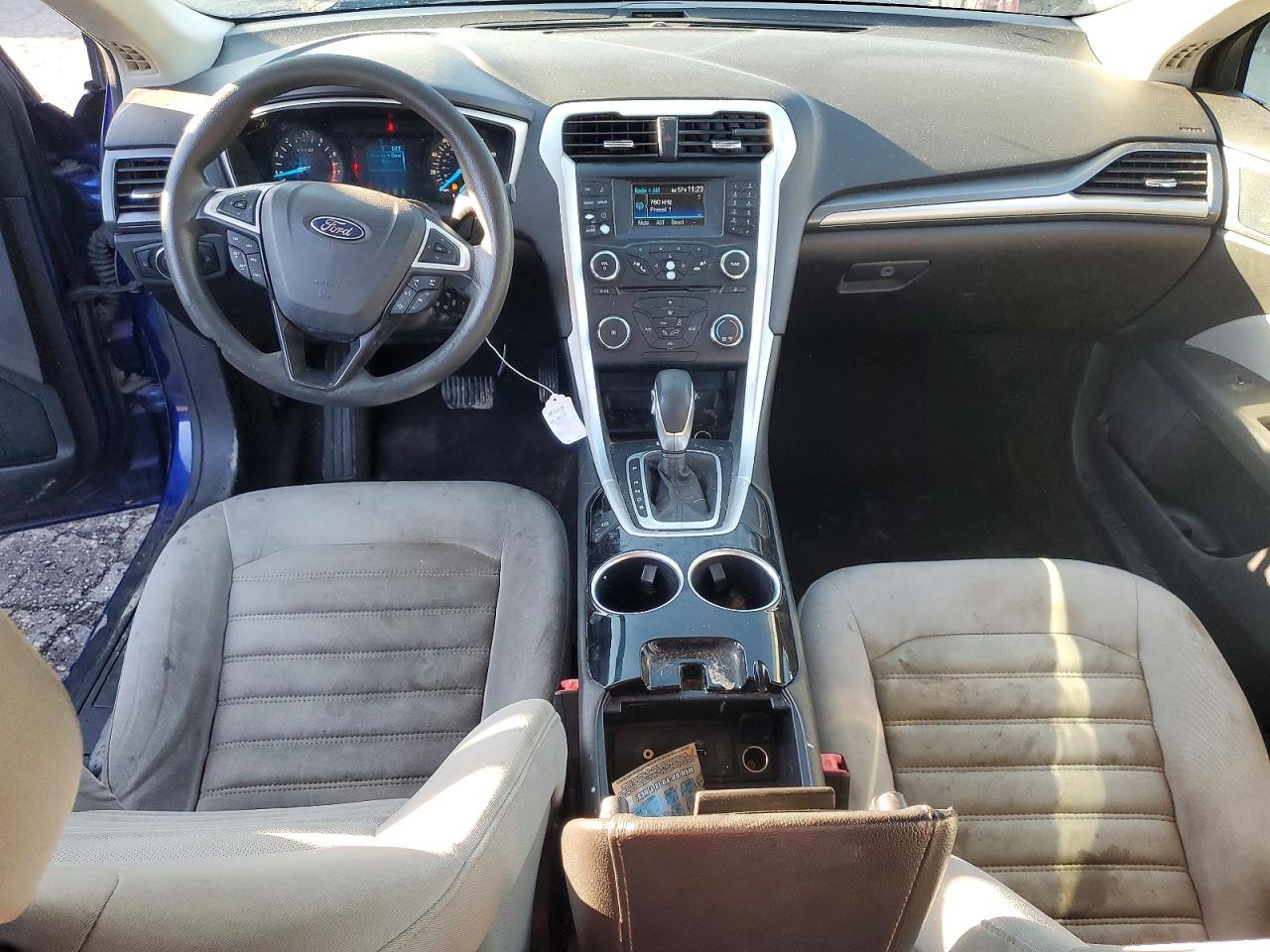 2013 Ford Fusion S Blue vin: 3FA6P0G77DR384640