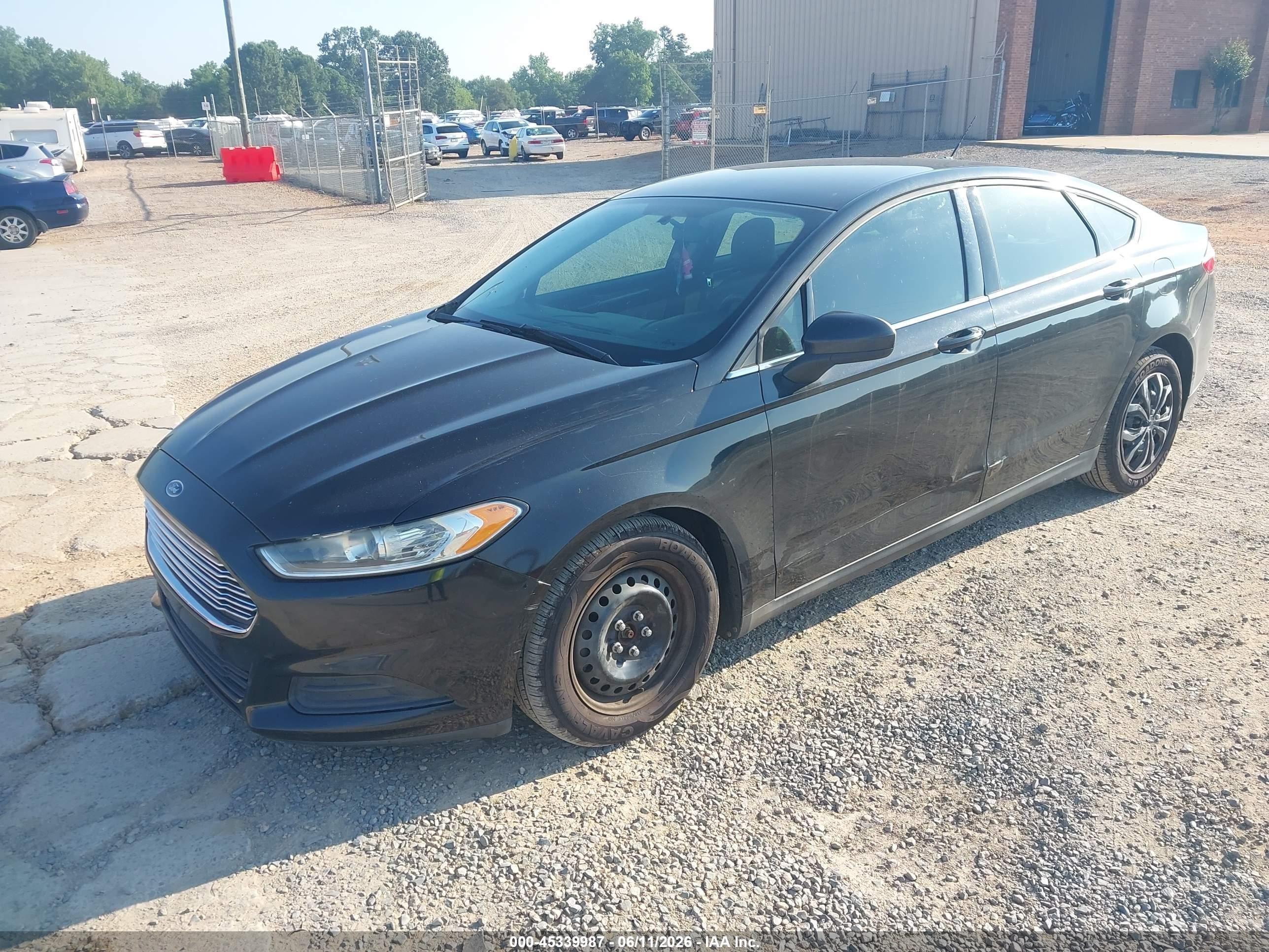 2014 Ford Fusion S Black vin: 3FA6P0G77ER114096