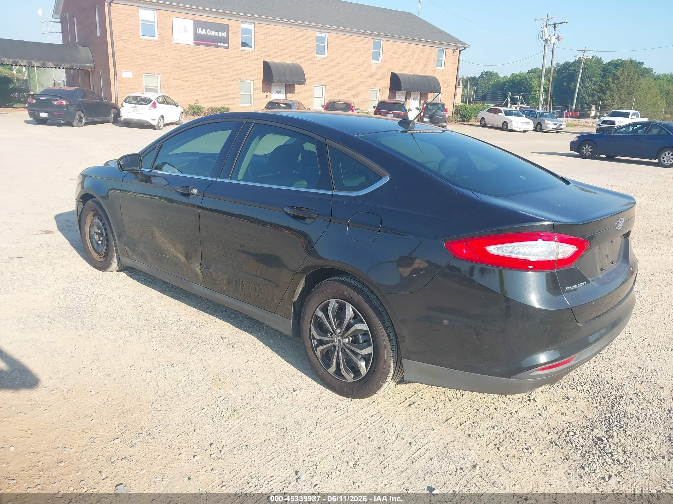 2014 Ford Fusion S Black vin: 3FA6P0G77ER114096