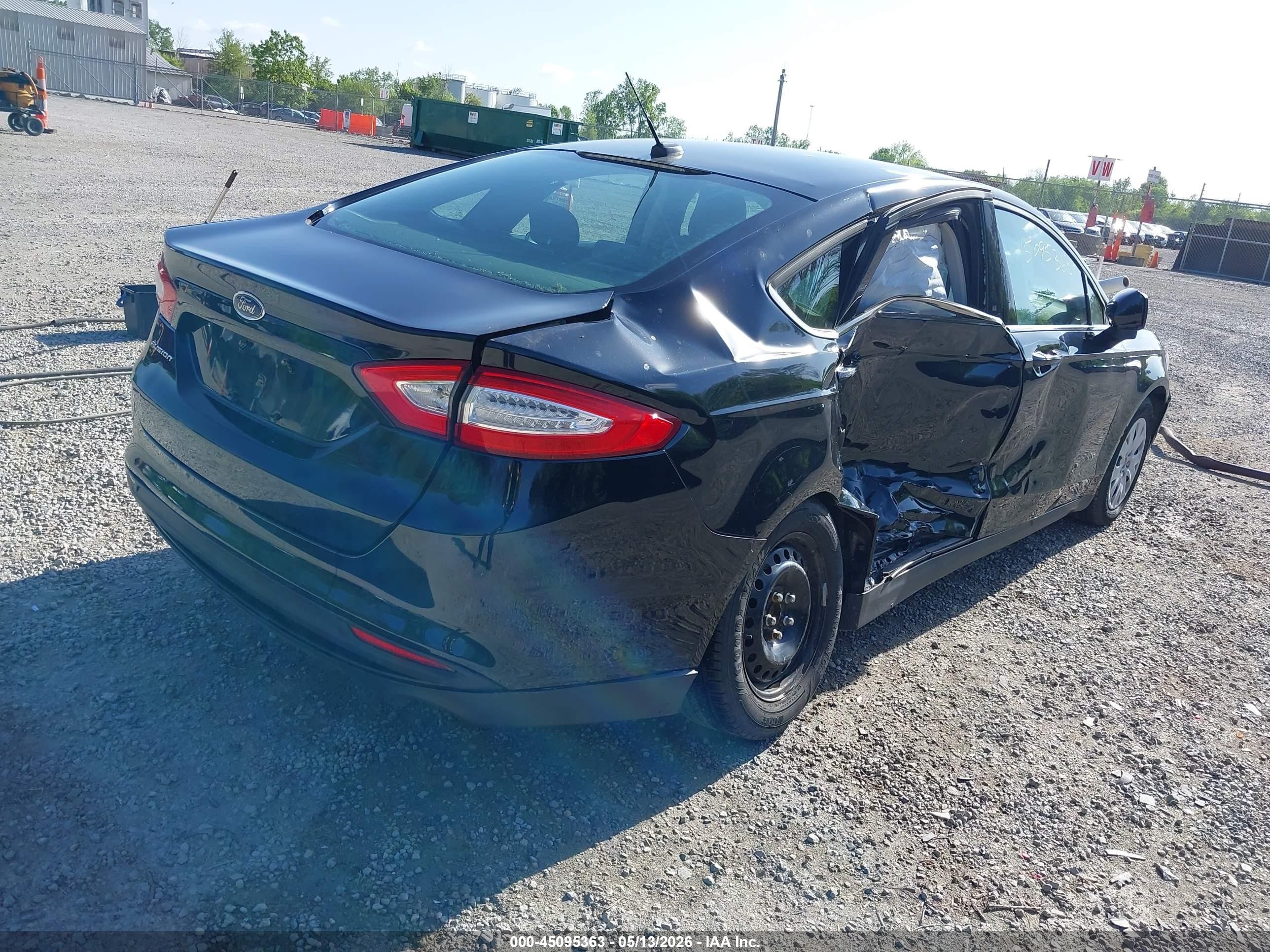 2014 Ford Fusion S Black vin: 3FA6P0G77ER120223