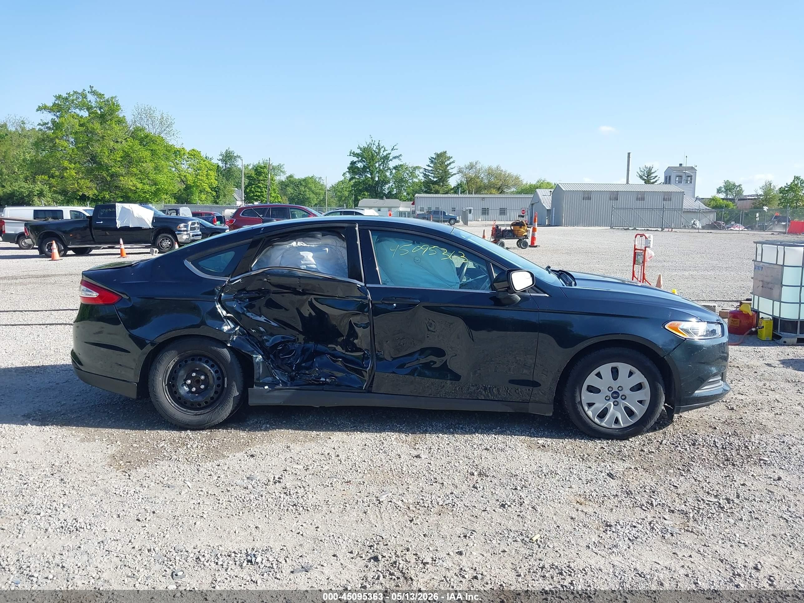 2014 Ford Fusion S Black vin: 3FA6P0G77ER120223