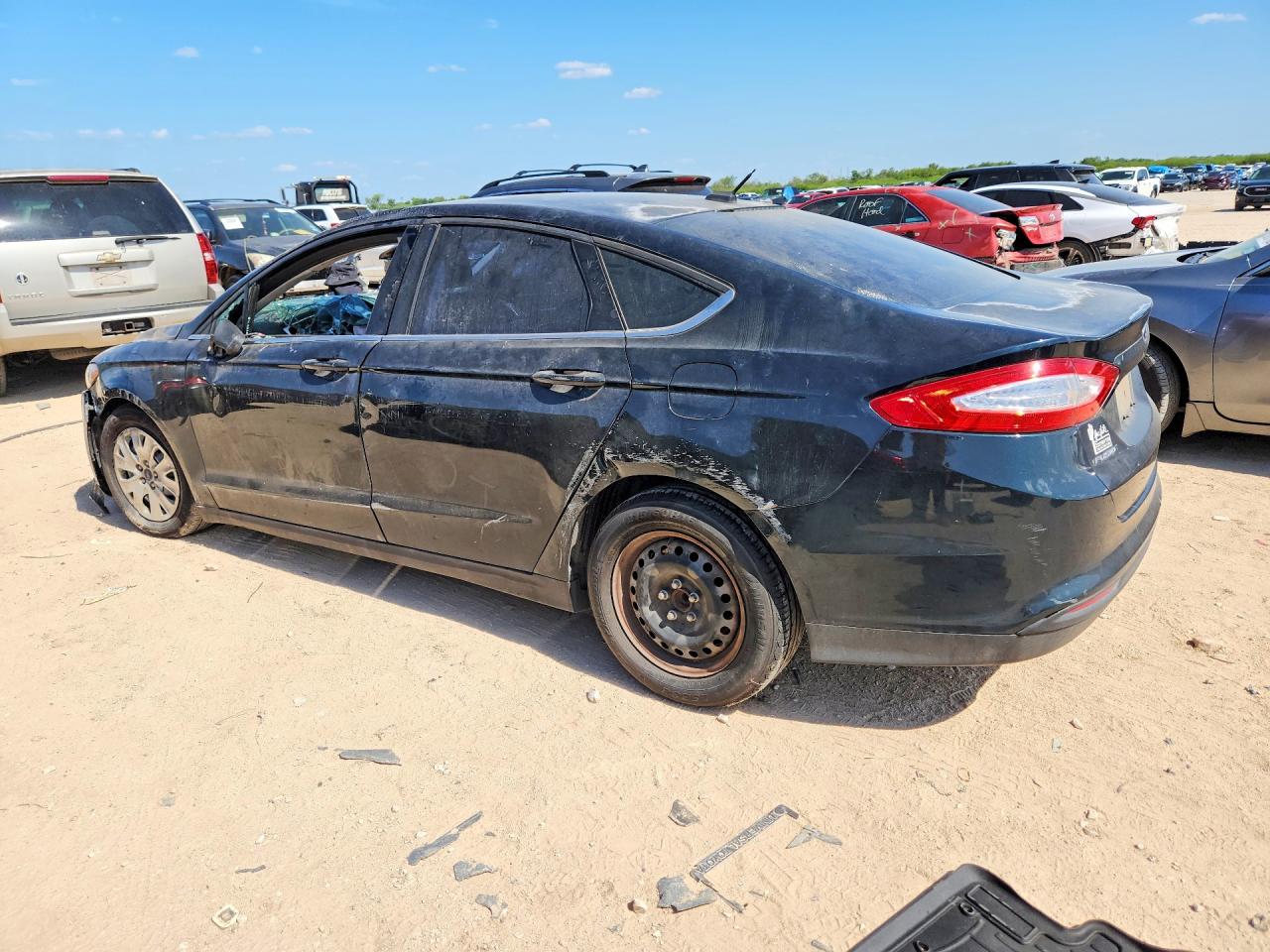2014 Ford Fusion S Black vin: 3FA6P0G77ER169308