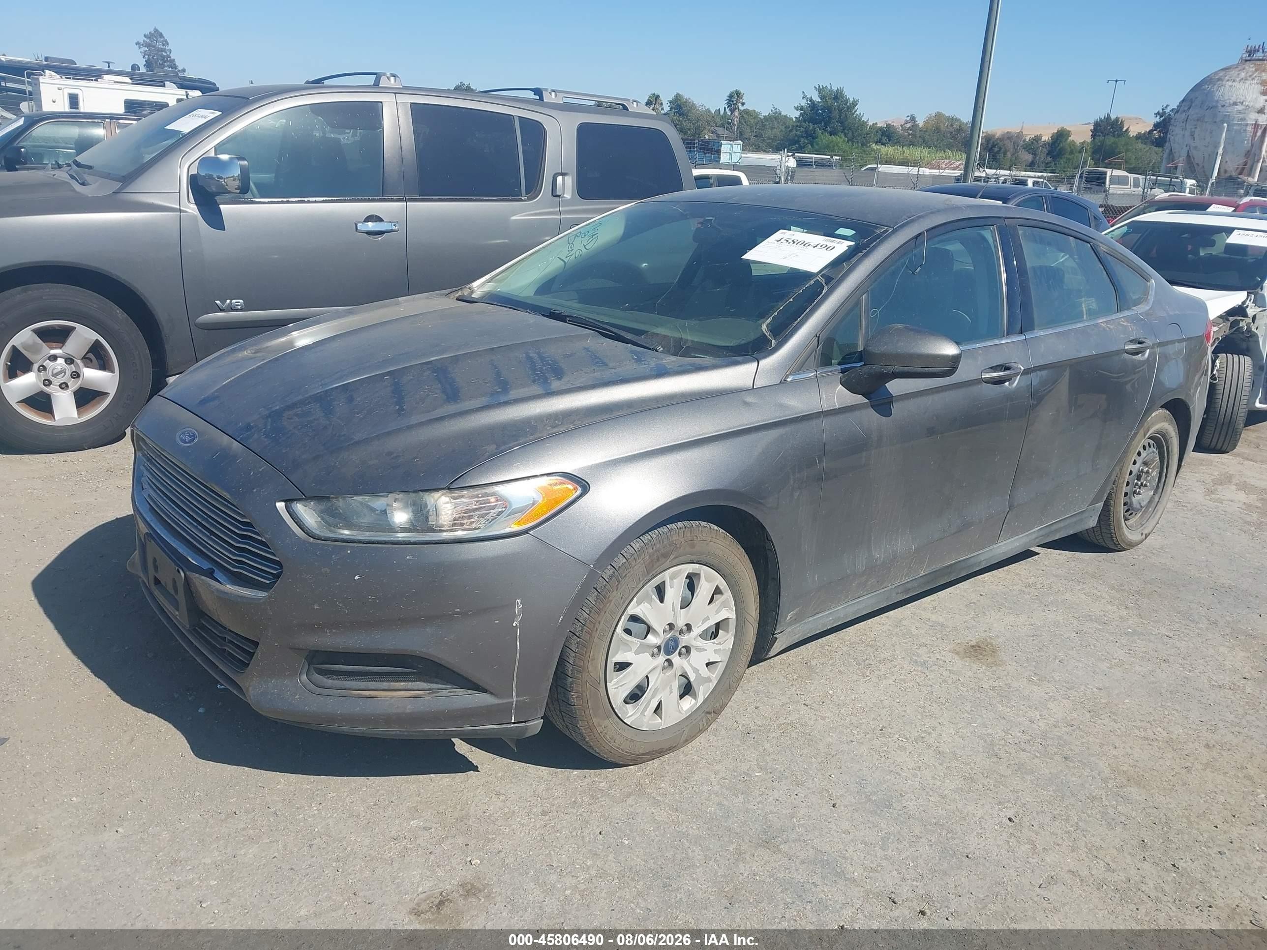 2014 Ford Fusion S Gray vin: 3FA6P0G77ER212299