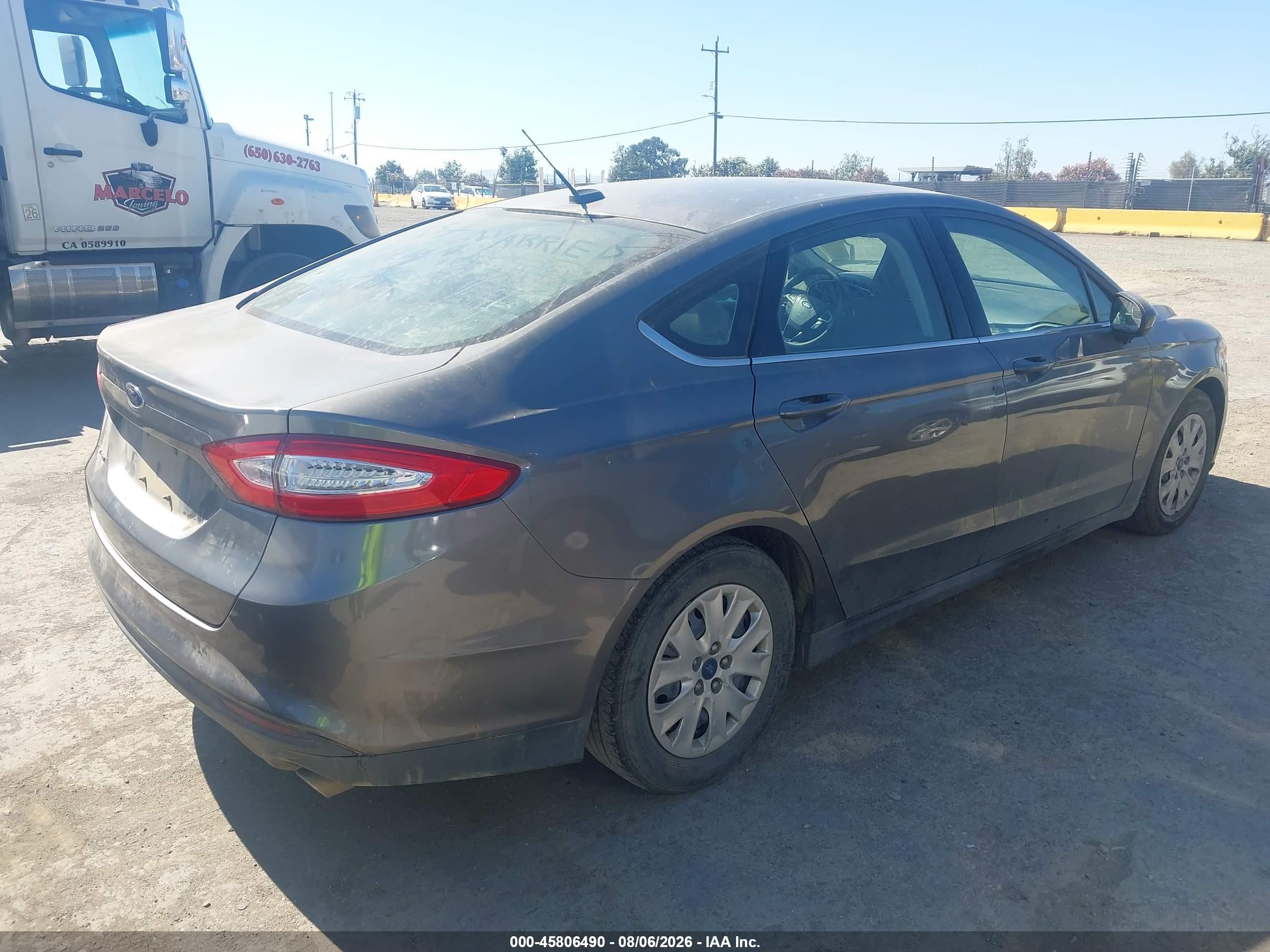 2014 Ford Fusion S Gray vin: 3FA6P0G77ER212299