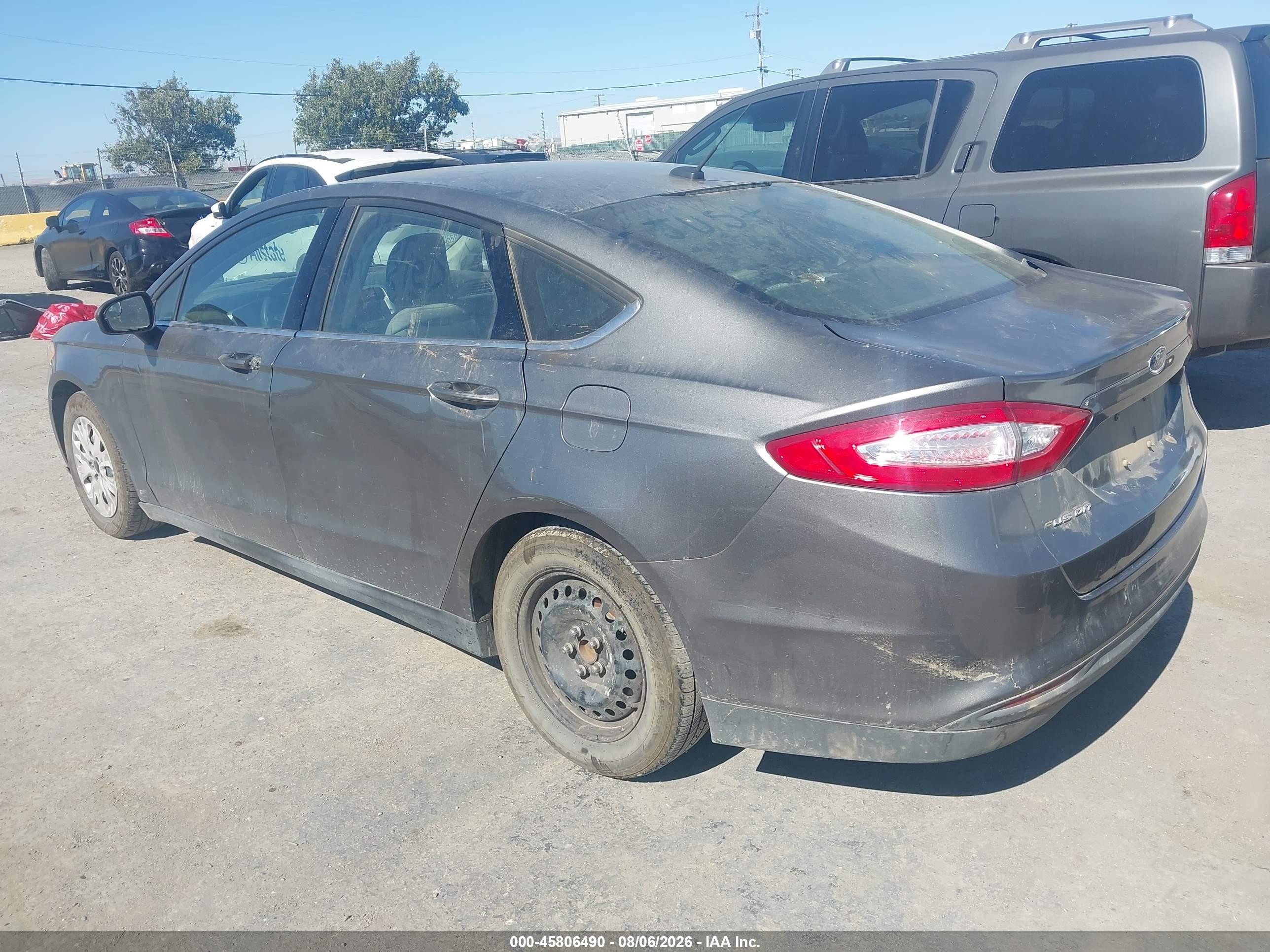 2014 Ford Fusion S Gray vin: 3FA6P0G77ER212299